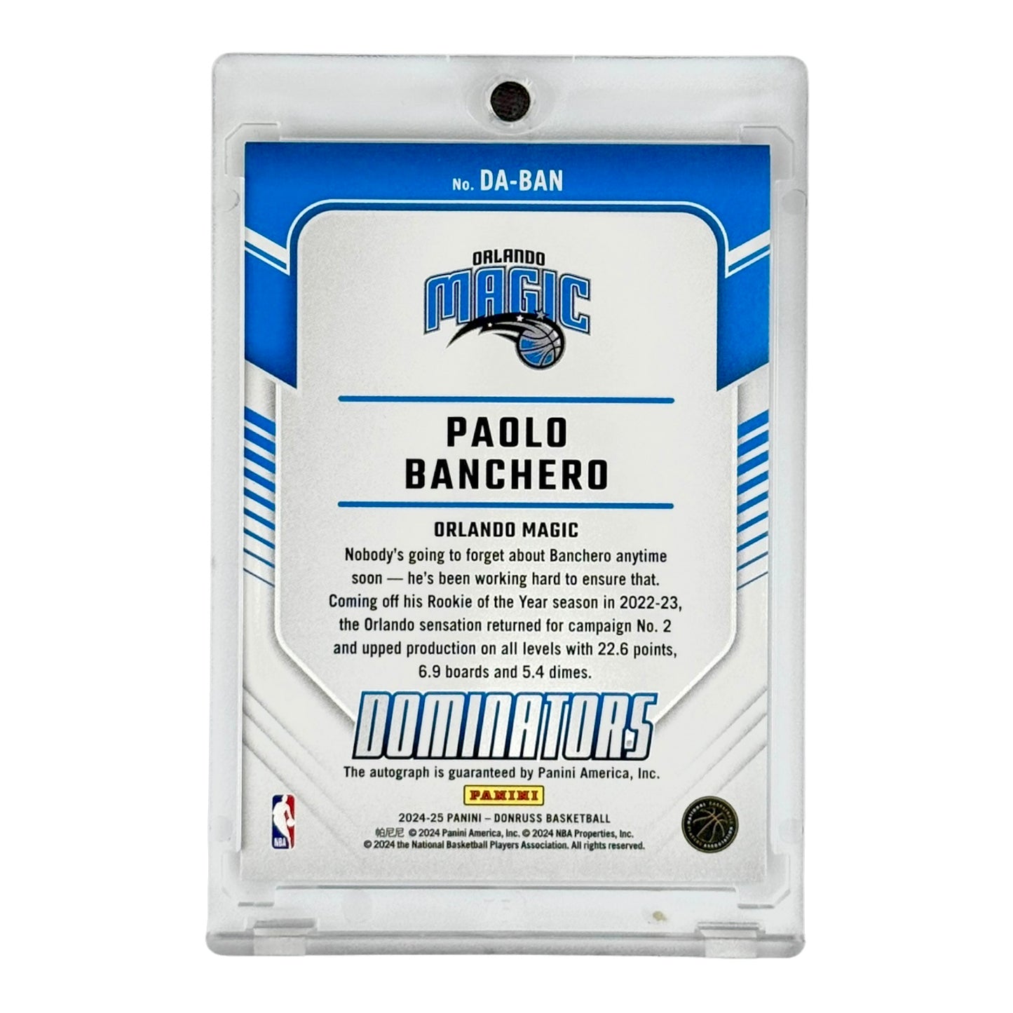 Paolo Banchero 2024-25 Donruss Dominators Auto 54/99 #DA-BAN