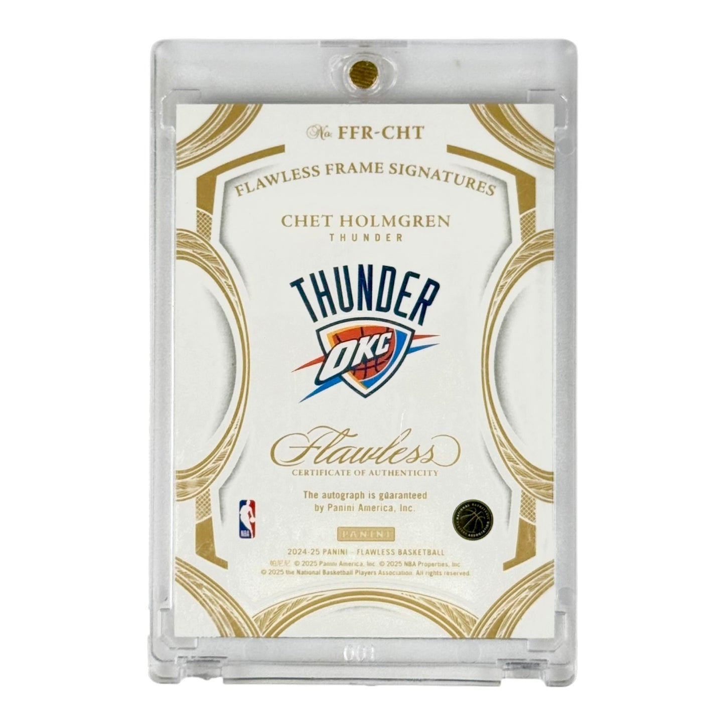 Chet Holmgren 2024-25 Flawless Frame Signature Auto 6/8 #FFR-CHT