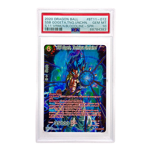 SSB Gogeta 2020 Dragonball Super BT11-012 SPR PSA 10