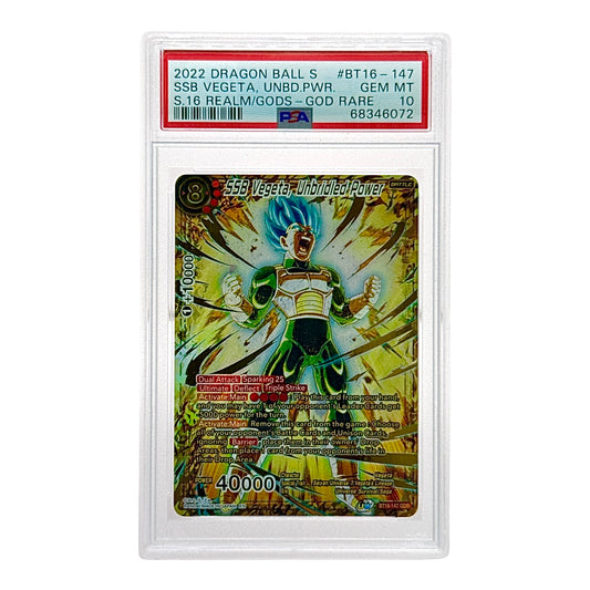 SSB Vegeta 2022 Dragonball Super Card Game BT16 GDR #147 PSA 10