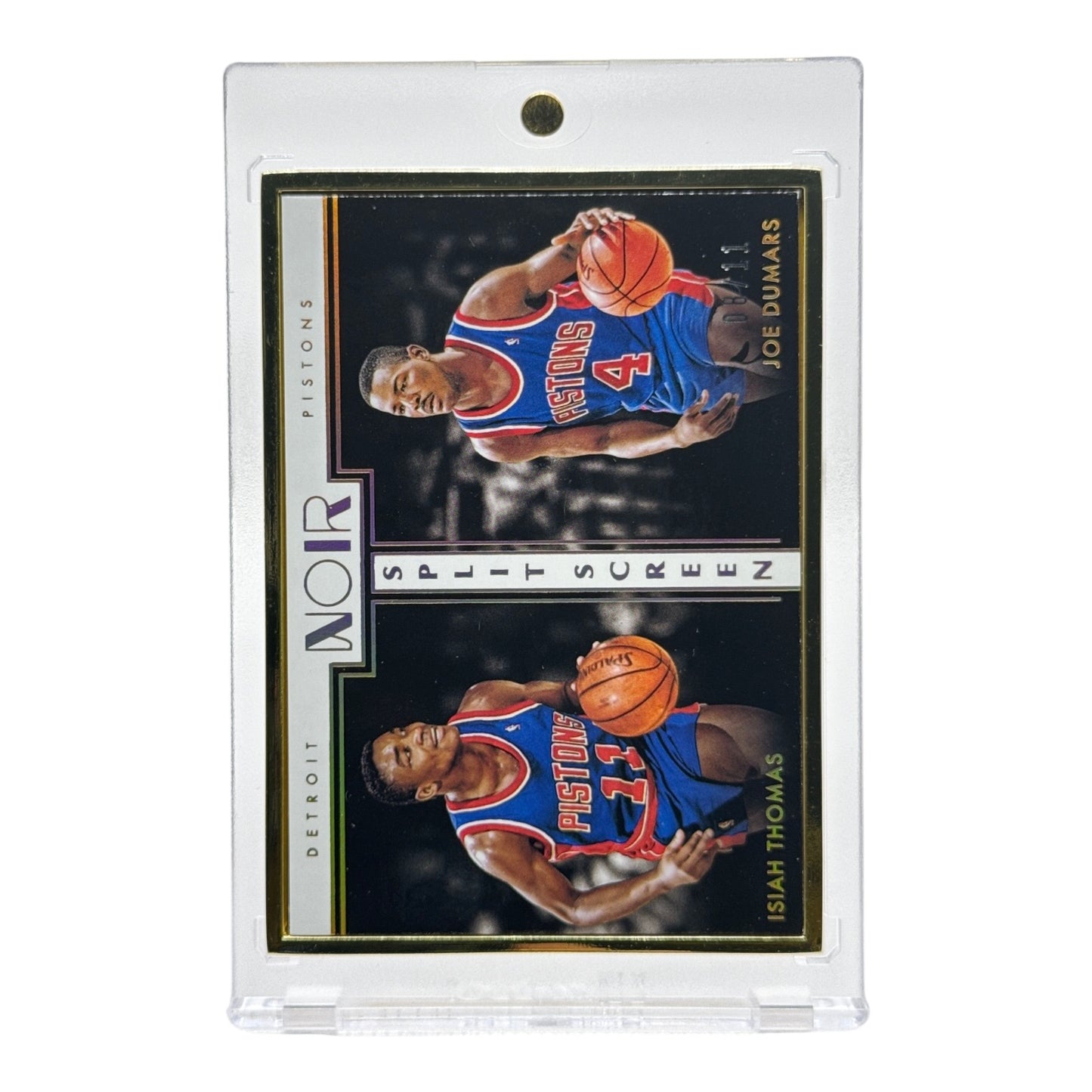 Isiah Thomas Joe Dumars 2019-20 Panini Noir Split Screen 08/11 #284