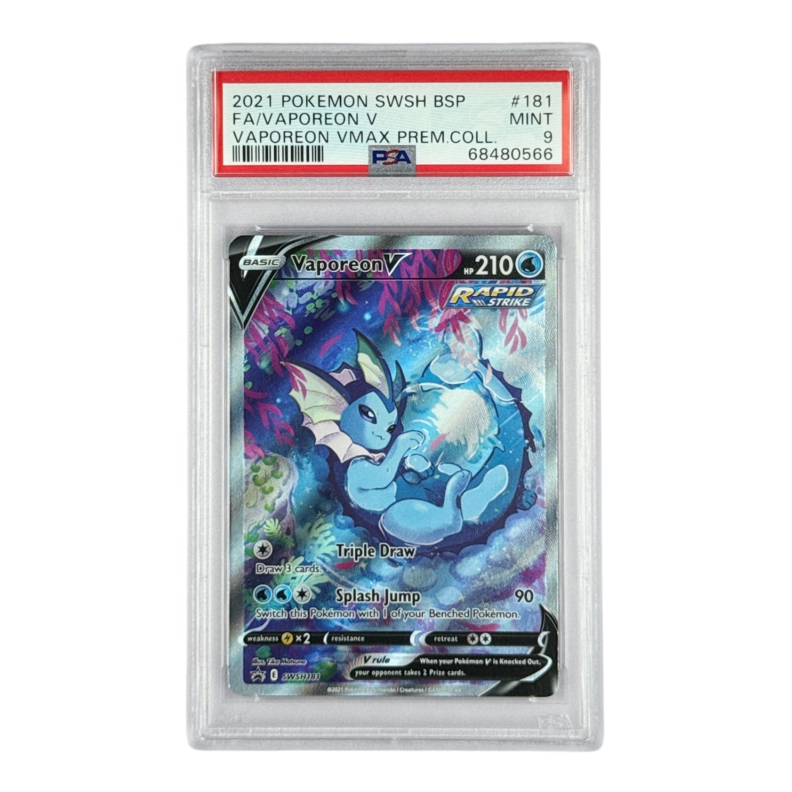 Vaporeon V 2021 Pokemon English SWSH Vmax Premium Collection Full Art Yamacardo Vaporeon V 2021 Pokemon English SWSH Vmax Premium Collection Full Art Yamacardo