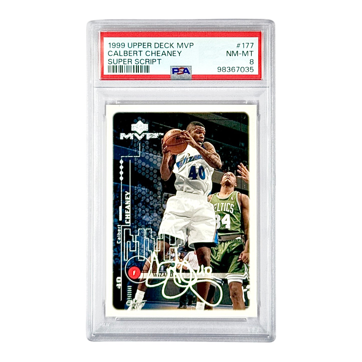 Calbert Cheaney 1999 Upper Deck MVP Super Script #177 PSA 8