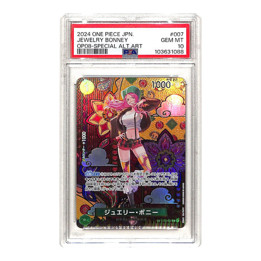Jewelry Bonney 2024 One Piece Japanese OP08 SP Alternate Art #007 PSA 10
