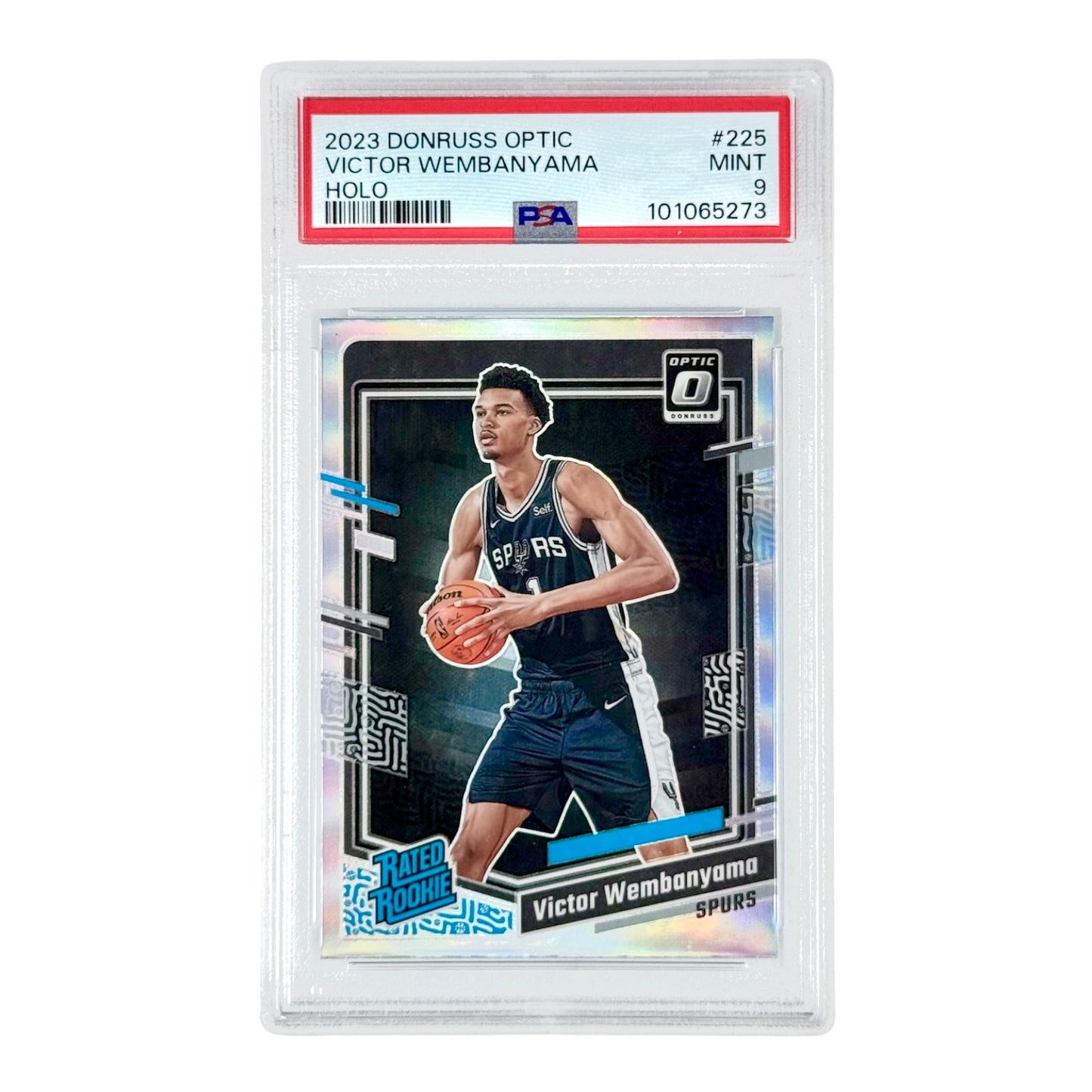 Victor Wembanyama 2023 Donruss Optic Holo Silver Rookie RC #225 PSA 9