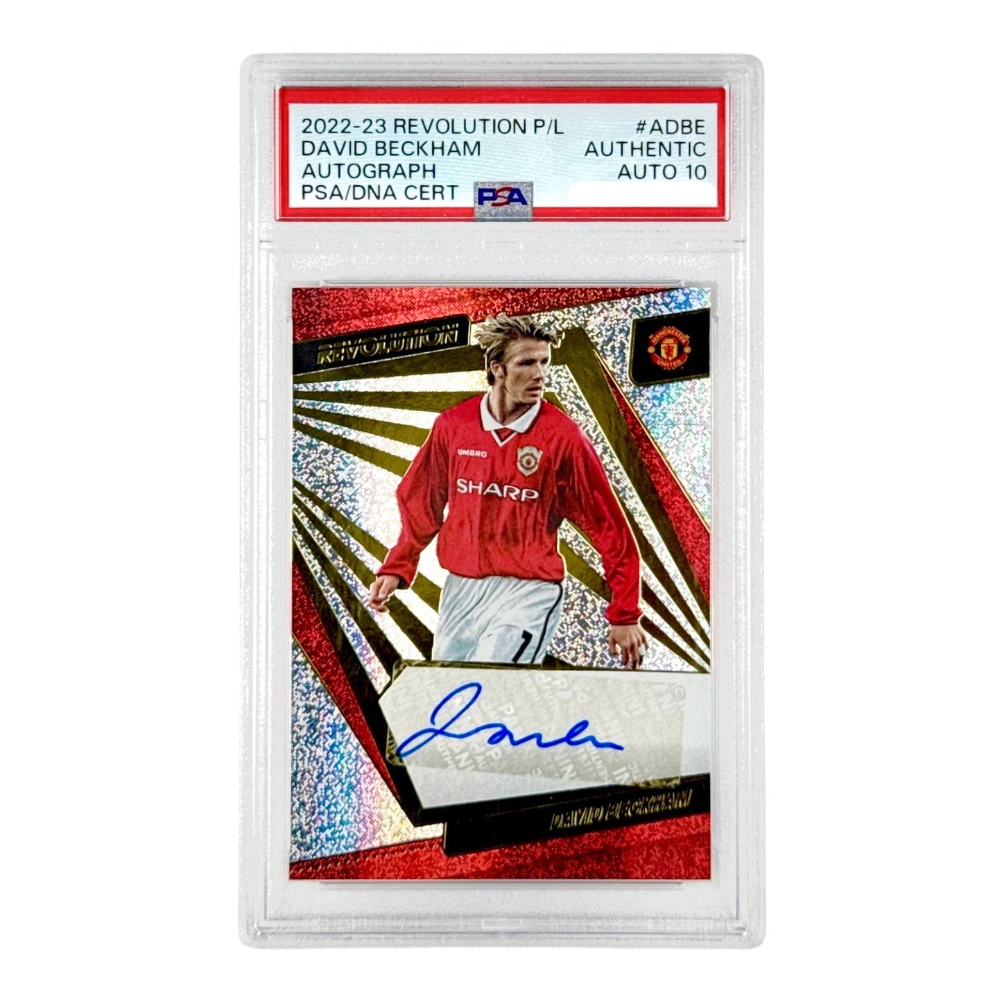 David Beckham 2022-23 Revolution English Premier League EPL Auto #ADBE PSA Auto 10
