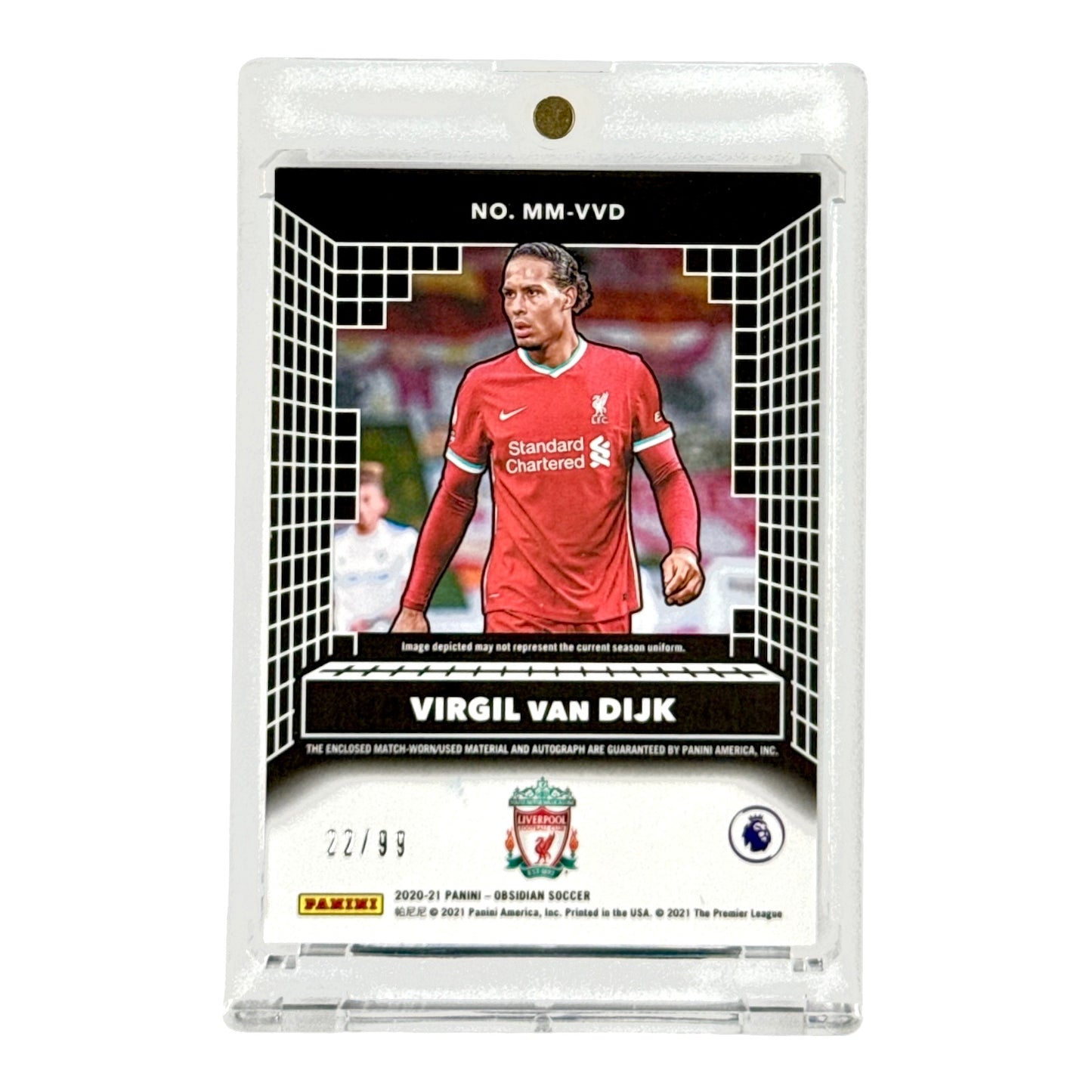 Virgil Van Dijk 2021 Obsidian Soccer Jersey Relic Auto 22/99 #MM-VVD