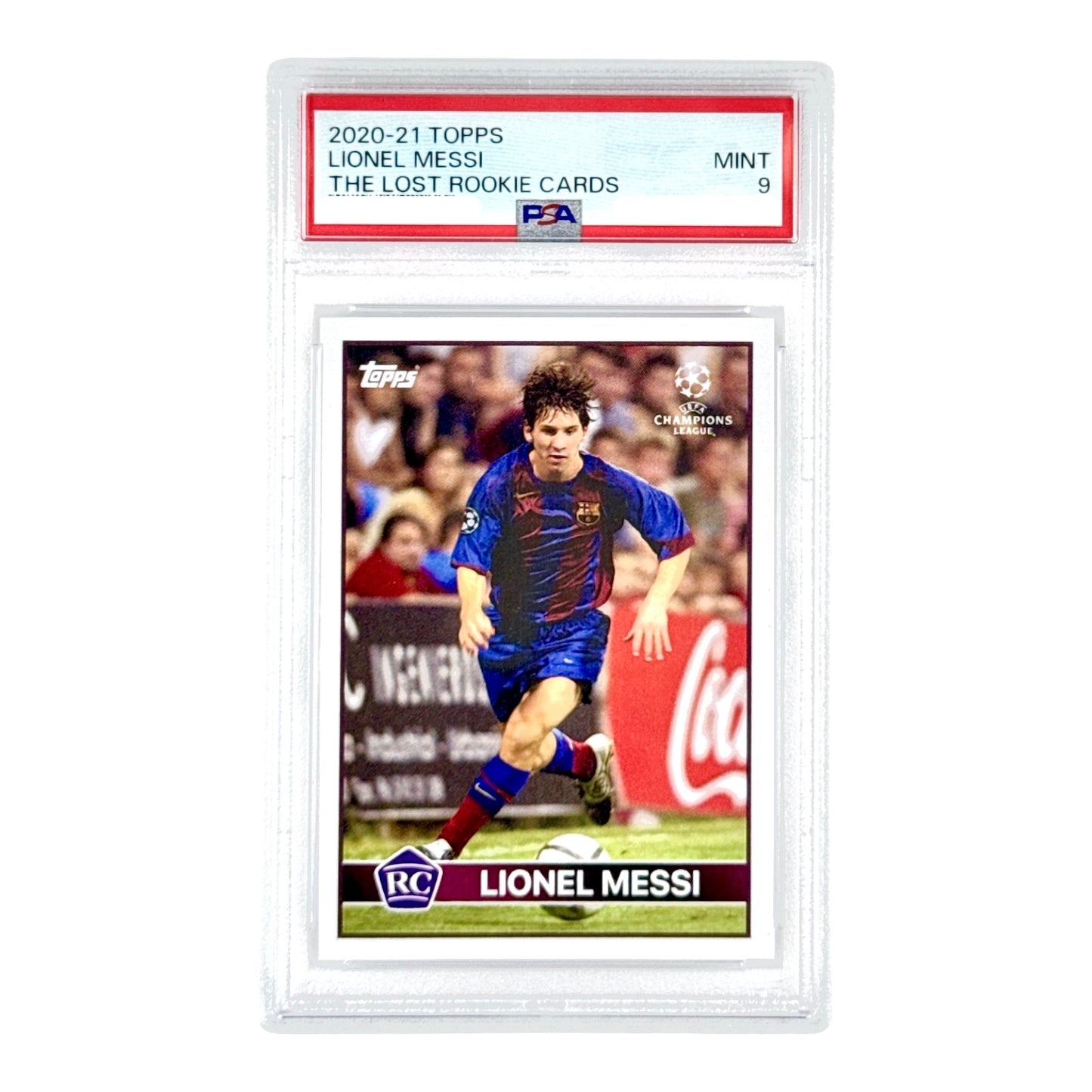 Lionel Messi 2020-21 Topps The Lost Rookie Cards RC PSA 9