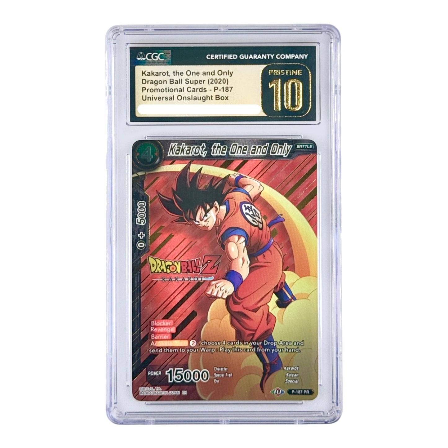 Kakarot 2020 Dragon Ball English Super Card Game Promo #187 CGC Pristine 10