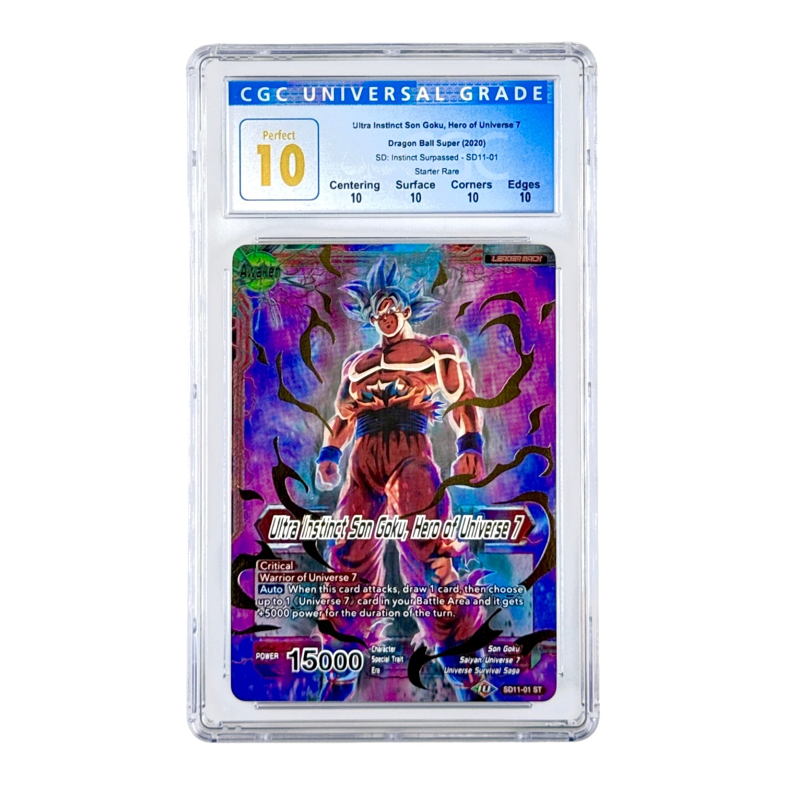 dragon ball super card game instinct surpassed Ultra Instinct Son Goku 2020 Dragon Ball Super English SD11 #01 CGC Pe – Yamacardo