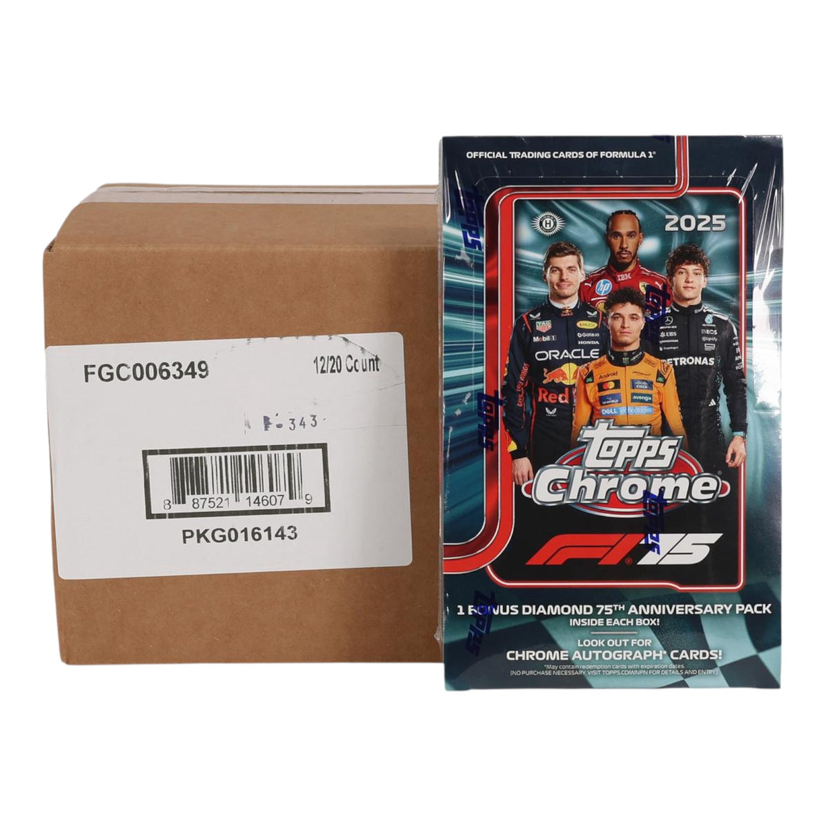 2025 Topps Chrome Formula 1 F1 Hobby Box Sealed Case