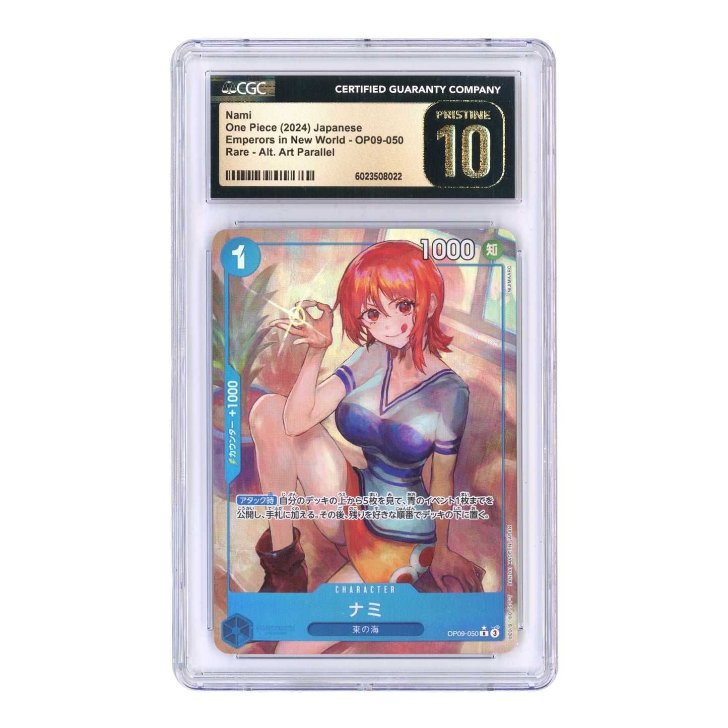 Nami 2024 One Piece Japanese OP09 #050 CGC Pristine 10