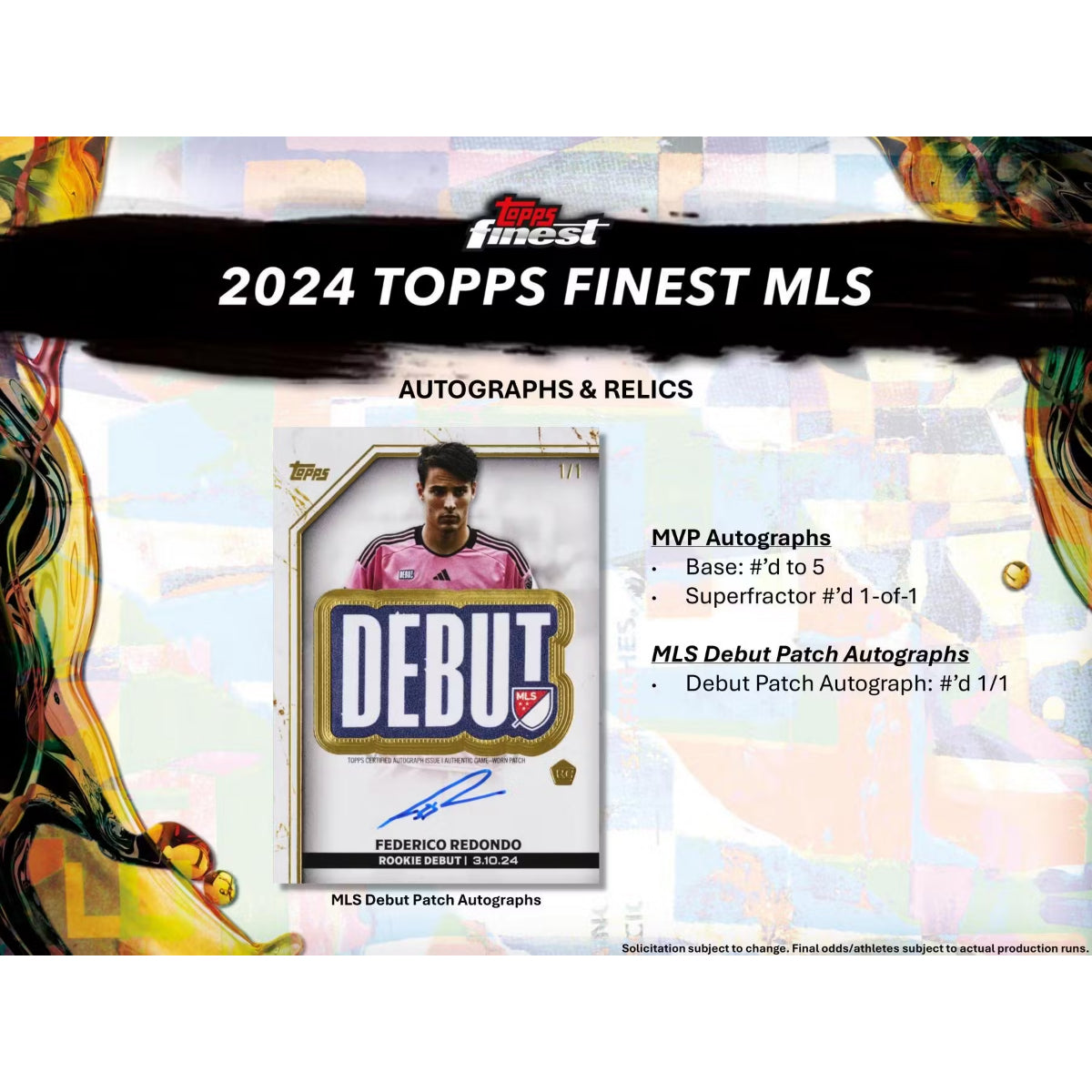 2024 Topps Finest MLS Soccer Hobby Box