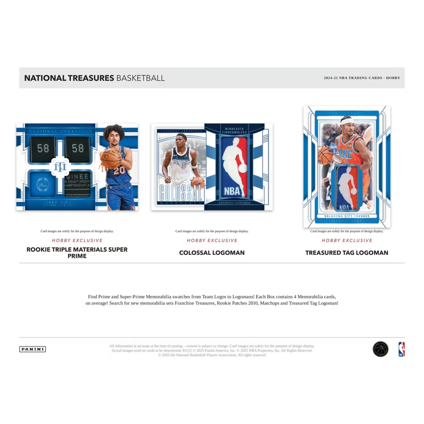 2024-25 Panini National Treasures Basketball Hobby INTERNATIONAL