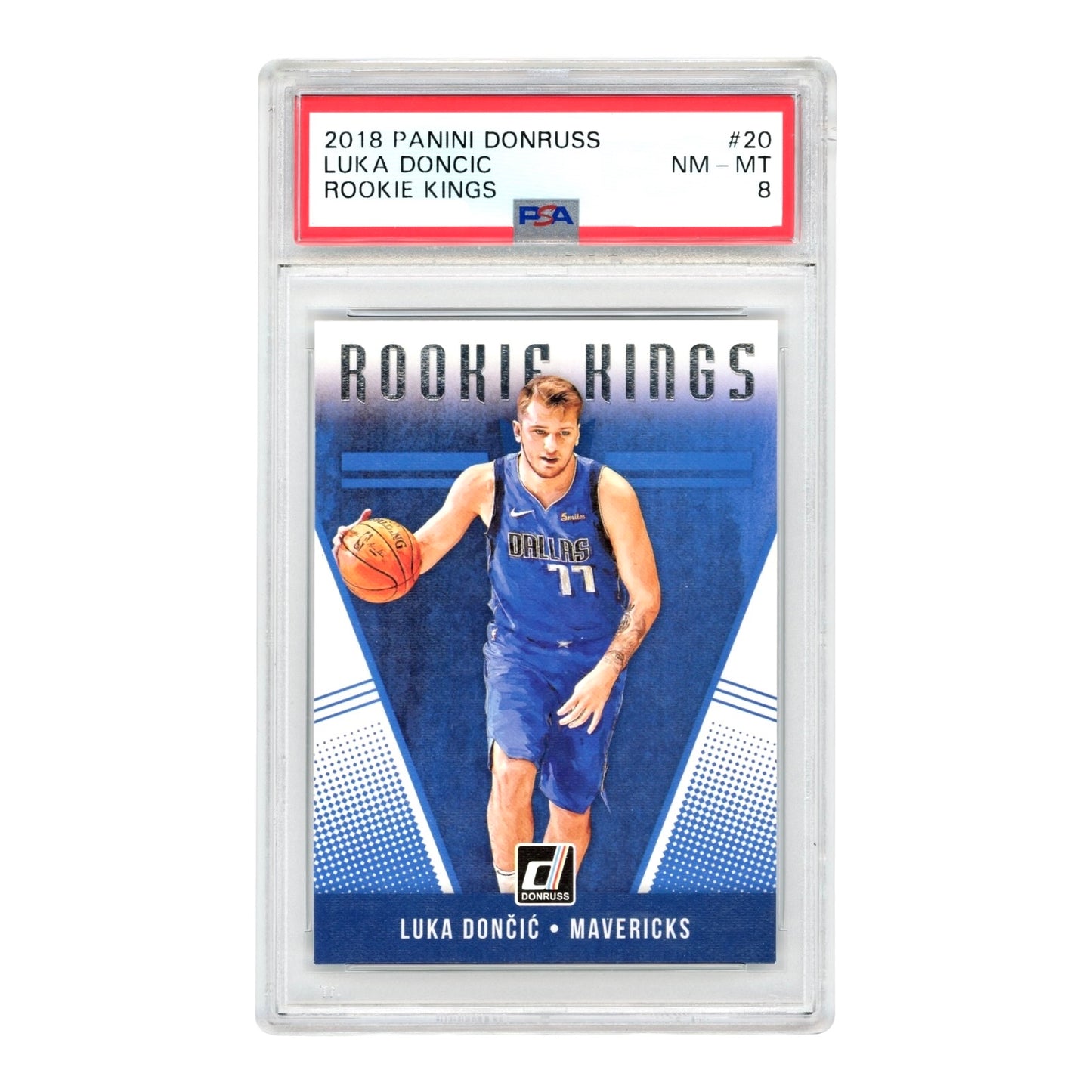 Luka Doncic 2018-19 Donruss Rookie Kings Rookie RC #20 PSA 8