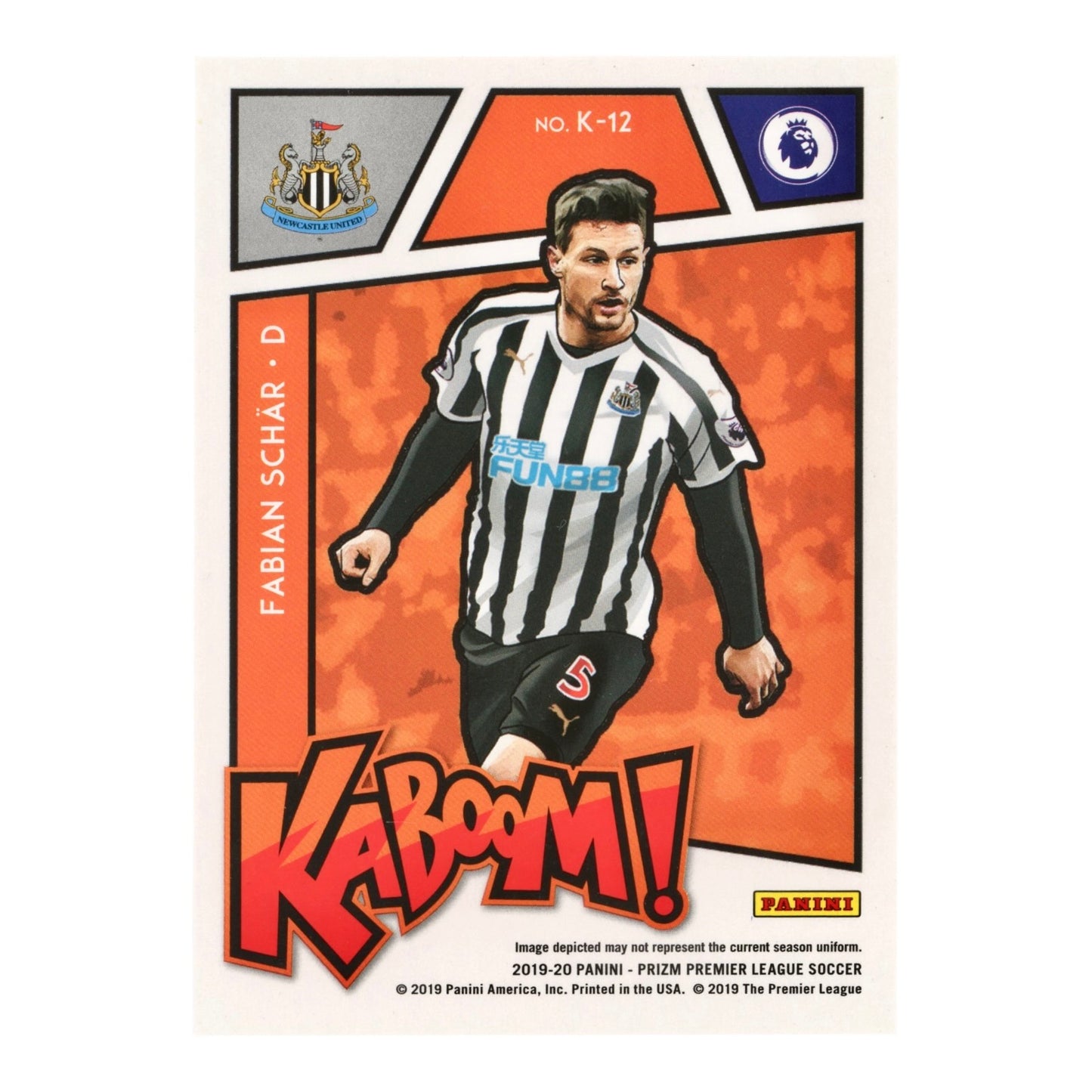 Fabian Schar 2019-20 Prizm English Premier League EPL Kaboom! SSP Case Hit #K-12