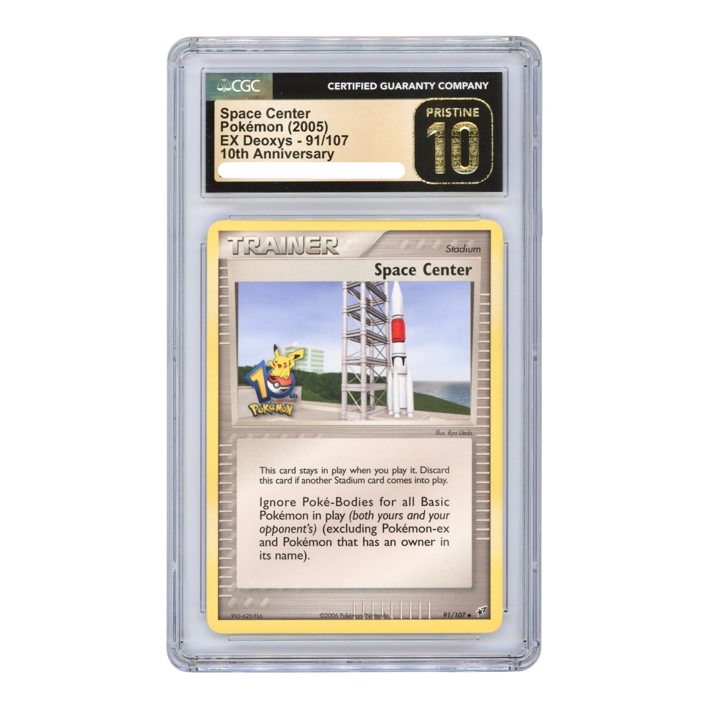 2005 Pokemon English EX Deoxys 10th Anniversary Space Center CGC Pristine 10