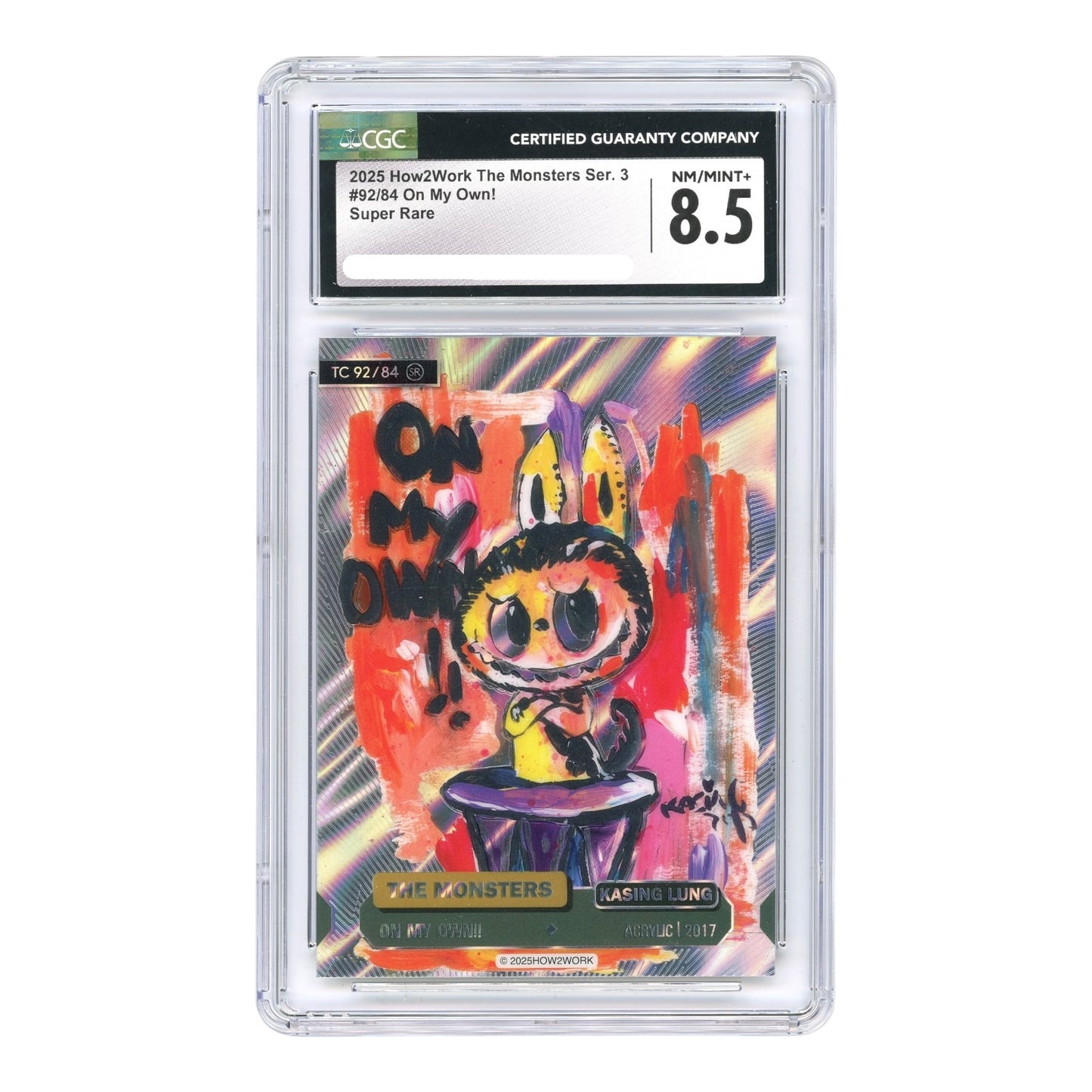 Labubu 2025 How2work The Monster Series 3 #92 CGC 8.5