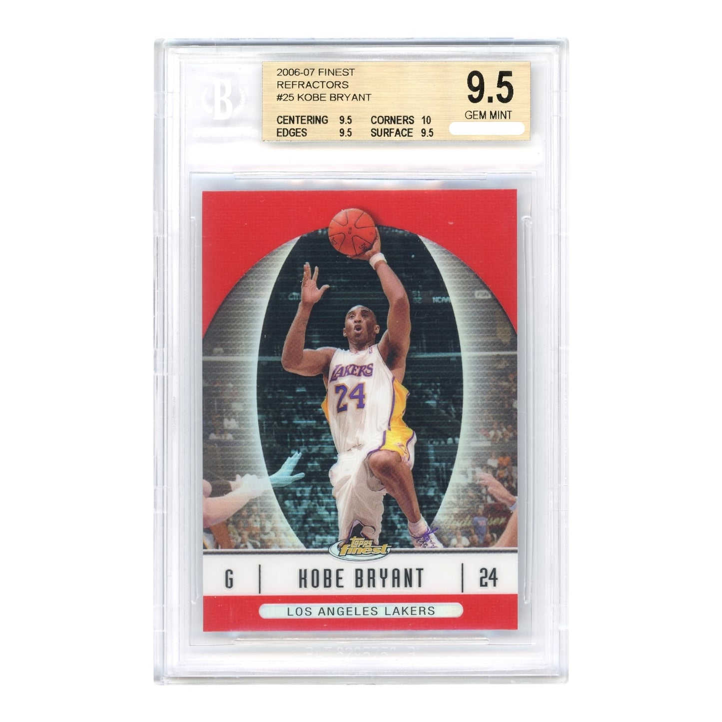 Kobe Bryant 2006-07 Topps Finest Refractors #25 BGS 9.5