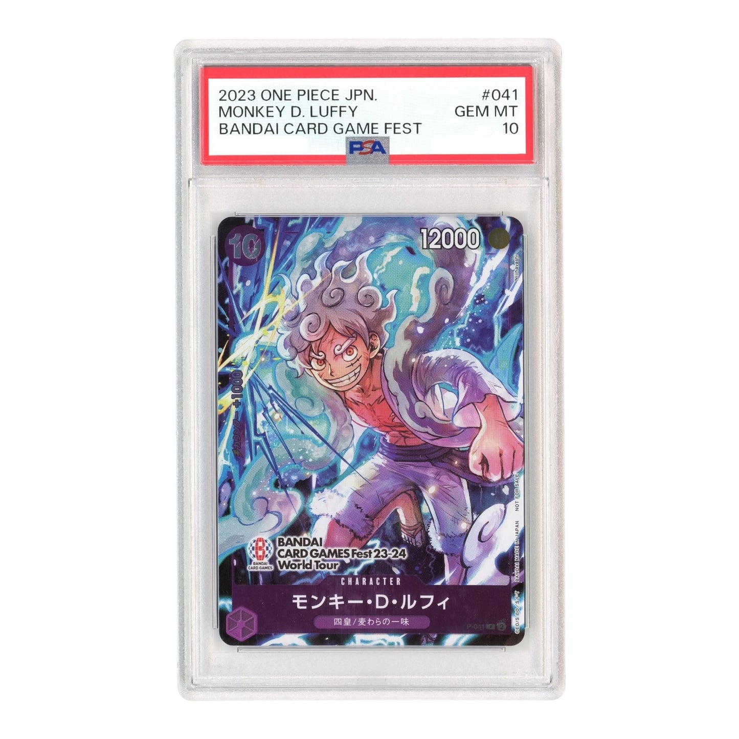 Monkey D.Luffy 2023 One Piece Japanese Bandai Card Game Fest Promo #041 PSA 10