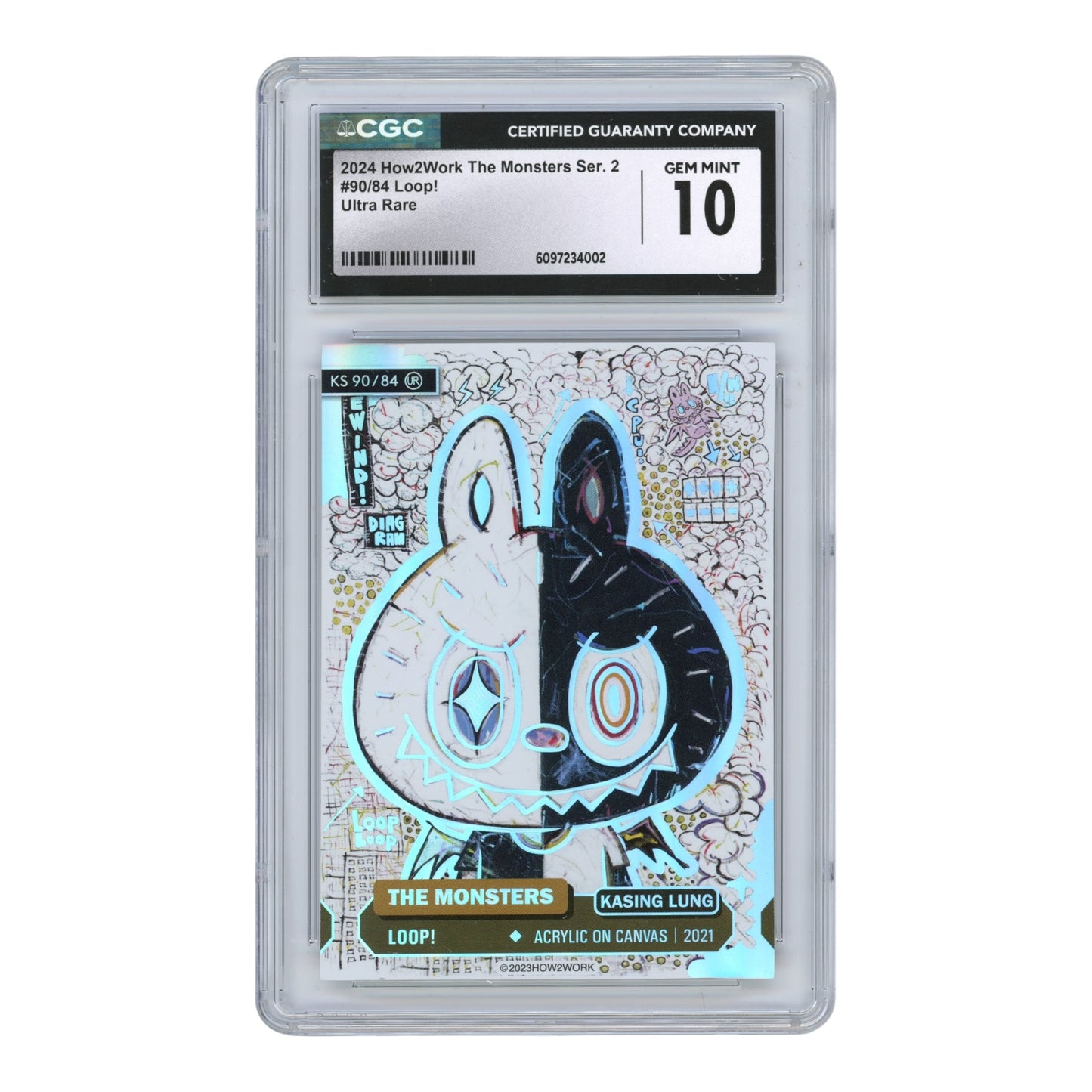 Labubu 2024 How2work The Monster Series 2 Ultra Rare #90 UR CGC 10