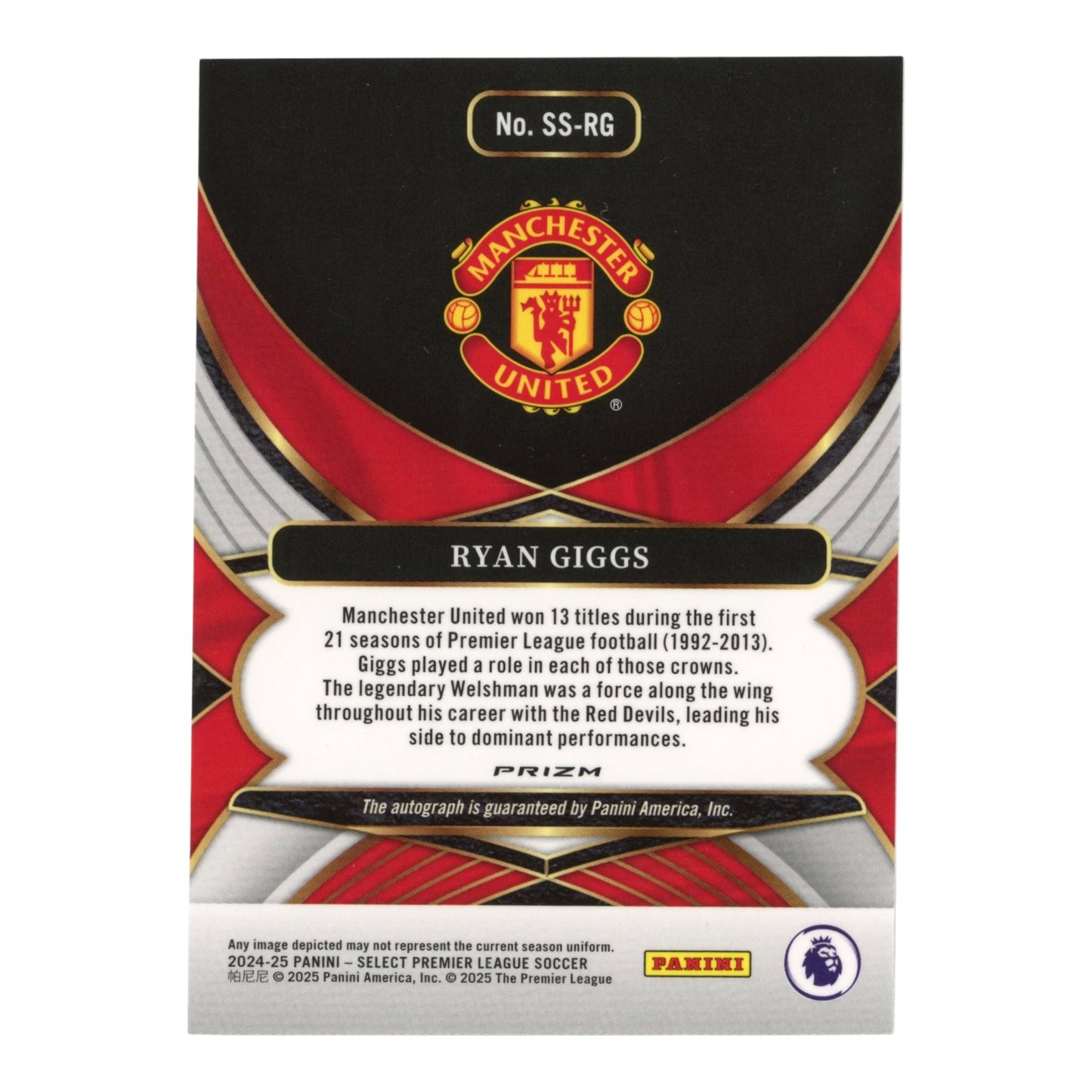 Ryan Giggs 2024-25 Select Premier League EPL Auto #SS-RG