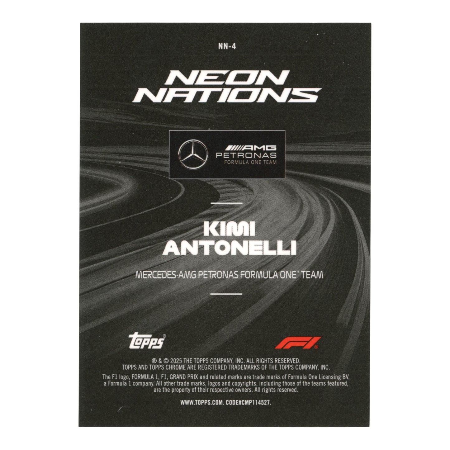 Kimi Antonelli 2025 Topps Chrome Formula 1 F1 Neon Nations 75th Anniversary Rookie RC Case Hit #NN-4