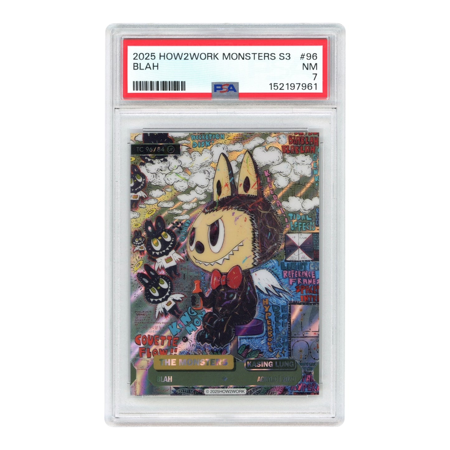 Labubu 2025 How2work The Monsters Series 3 #96 PSA 7
