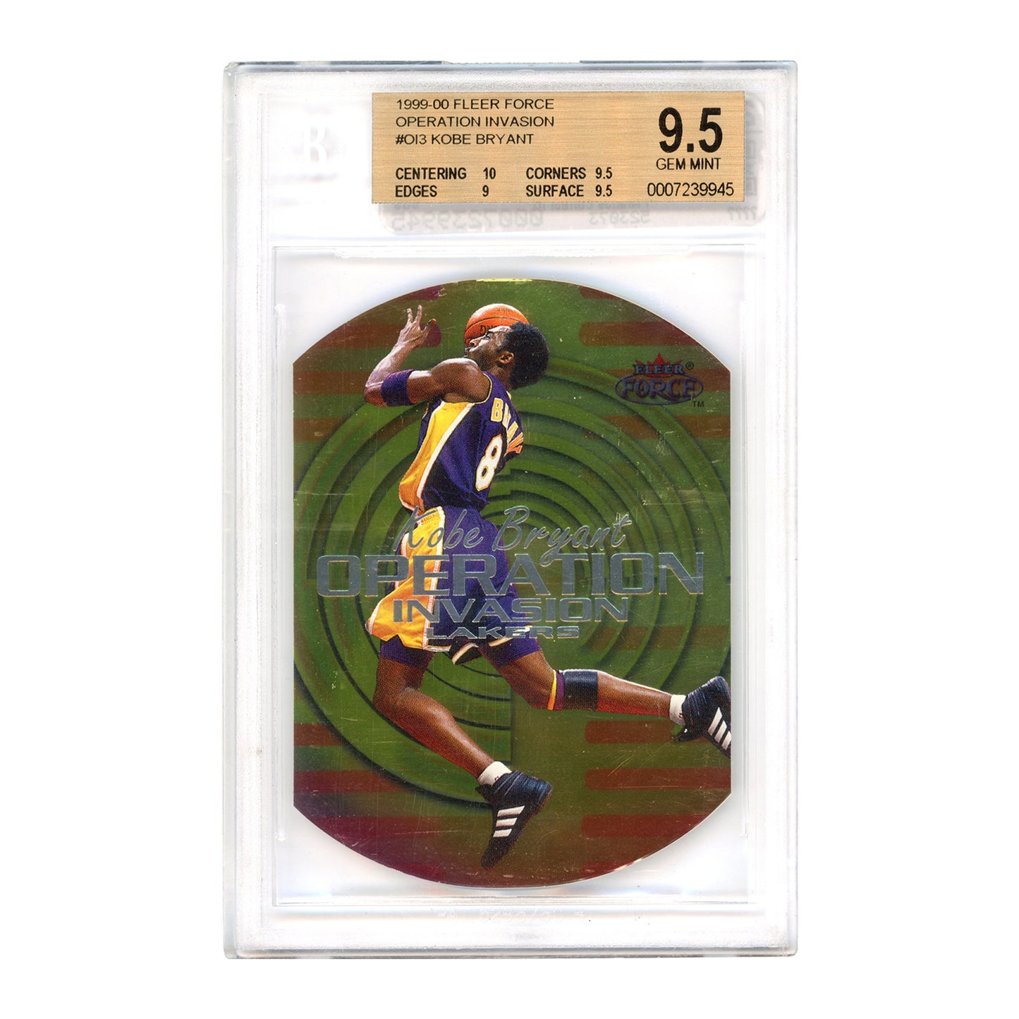 Kobe Bryant 1999-2000 Fleer Force Operation Invasion #O13 BGS 9.5