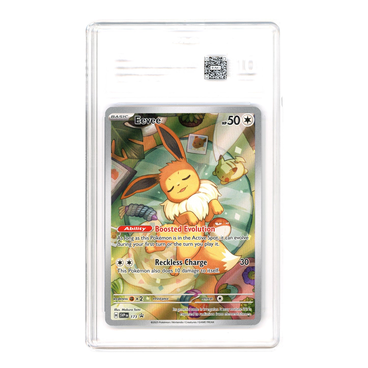 Eevee 2025 Pokemon English Prismatic Evolutions ETB Promo #173 TAG 10