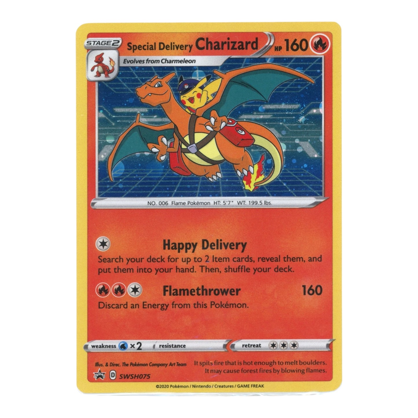 Special Delivery Charizard 2020 Pokemon English Promo #SWSH075 Factory Sealed Pack