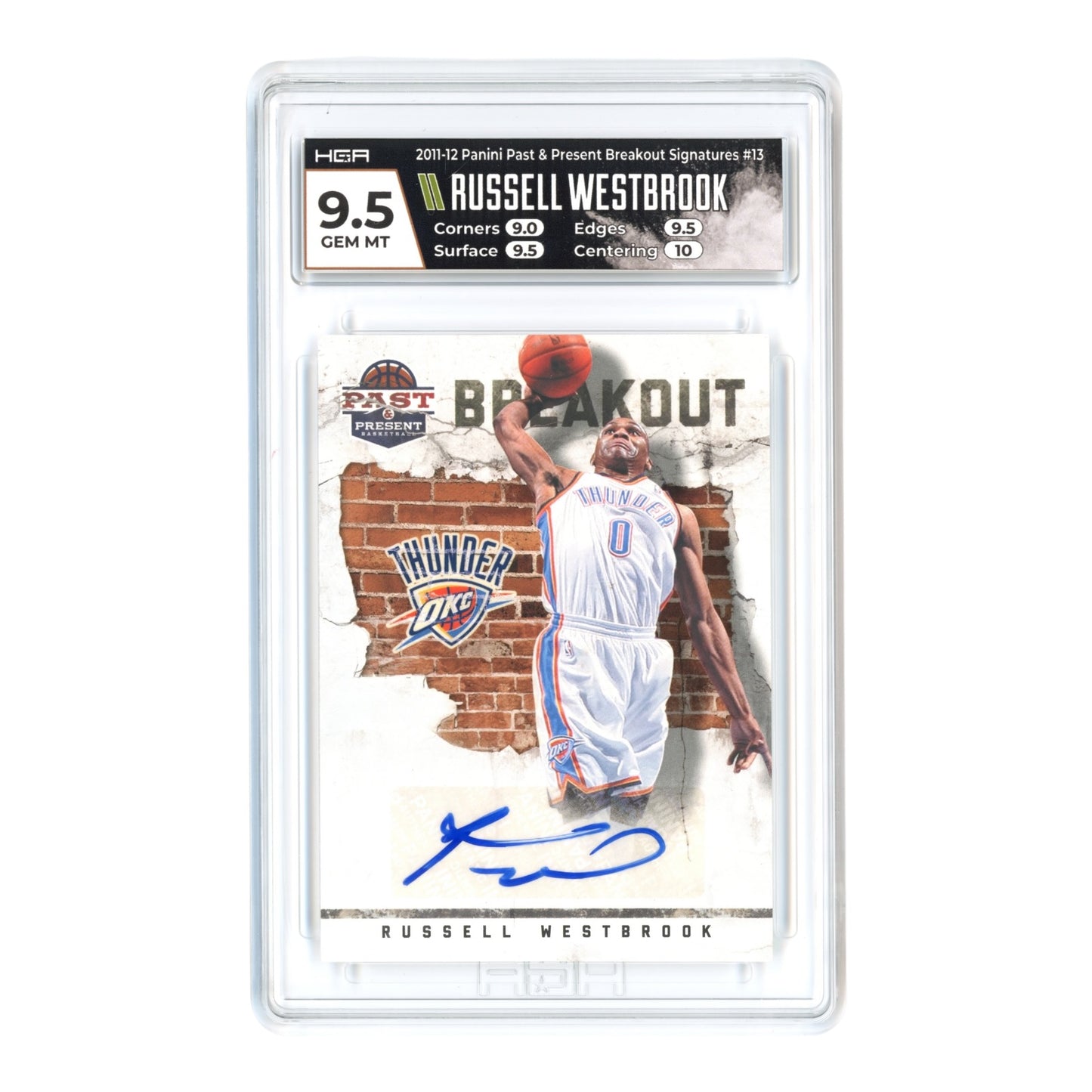 Russell Westbrook 2011-12 Past & Present Auto #13 HGA 9.5