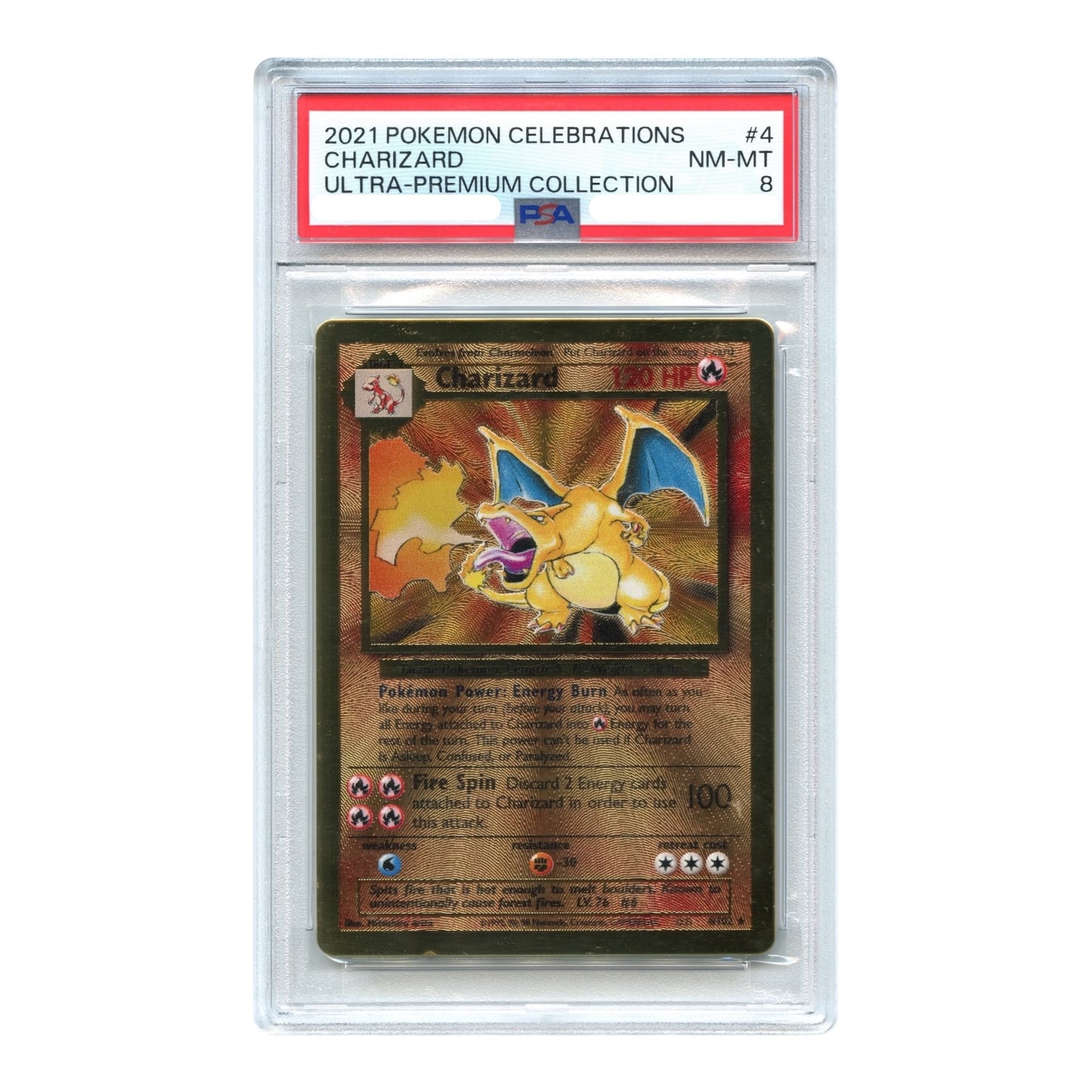 Charizard 2021 Pokemon English Celebrations Ultra Premium Collection #4 PSA 8
