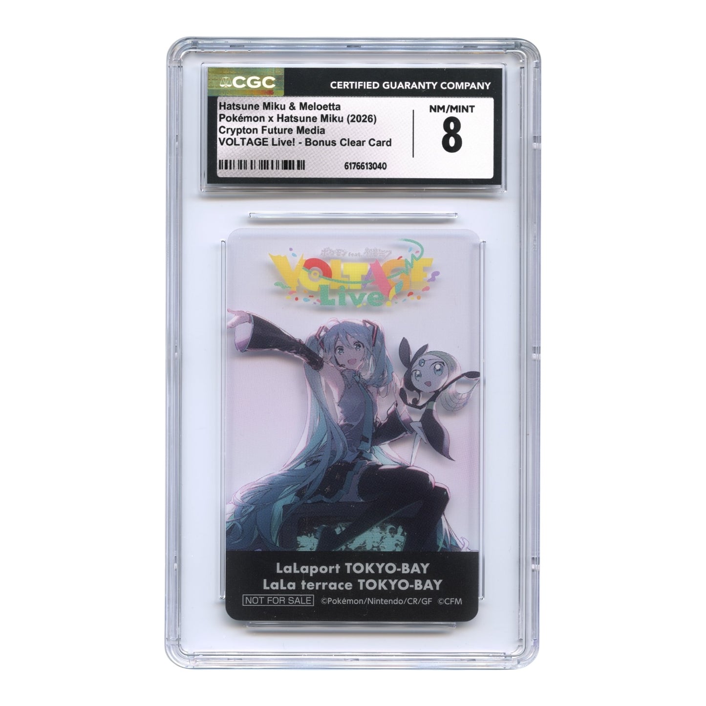 Hatsune Miku & Meloetta 2026 Pokemon x Hatsune Miku Voltage Live! Promo CGC 8
