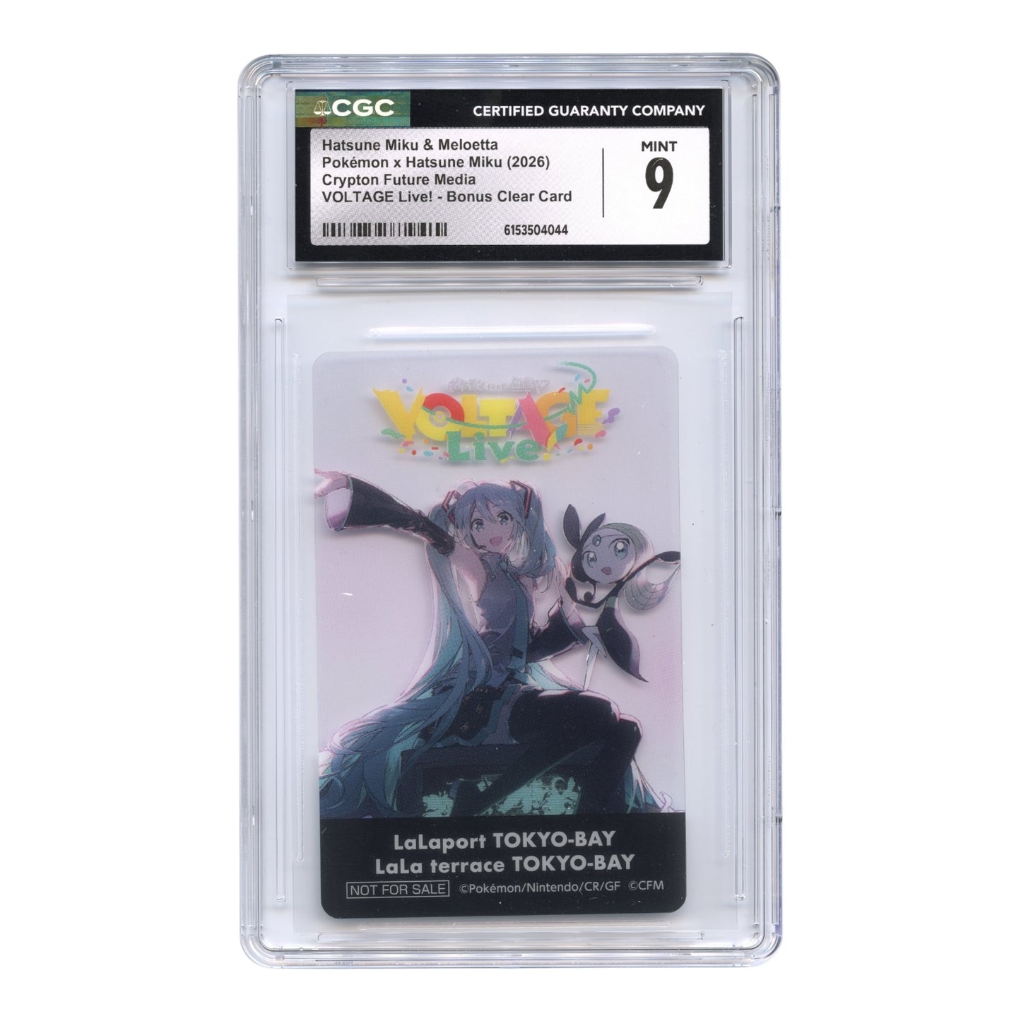 Hatsune Miku & Meloetta 2026 Pokemon x Hatsune Miku Voltage Live! Promo CGC 9