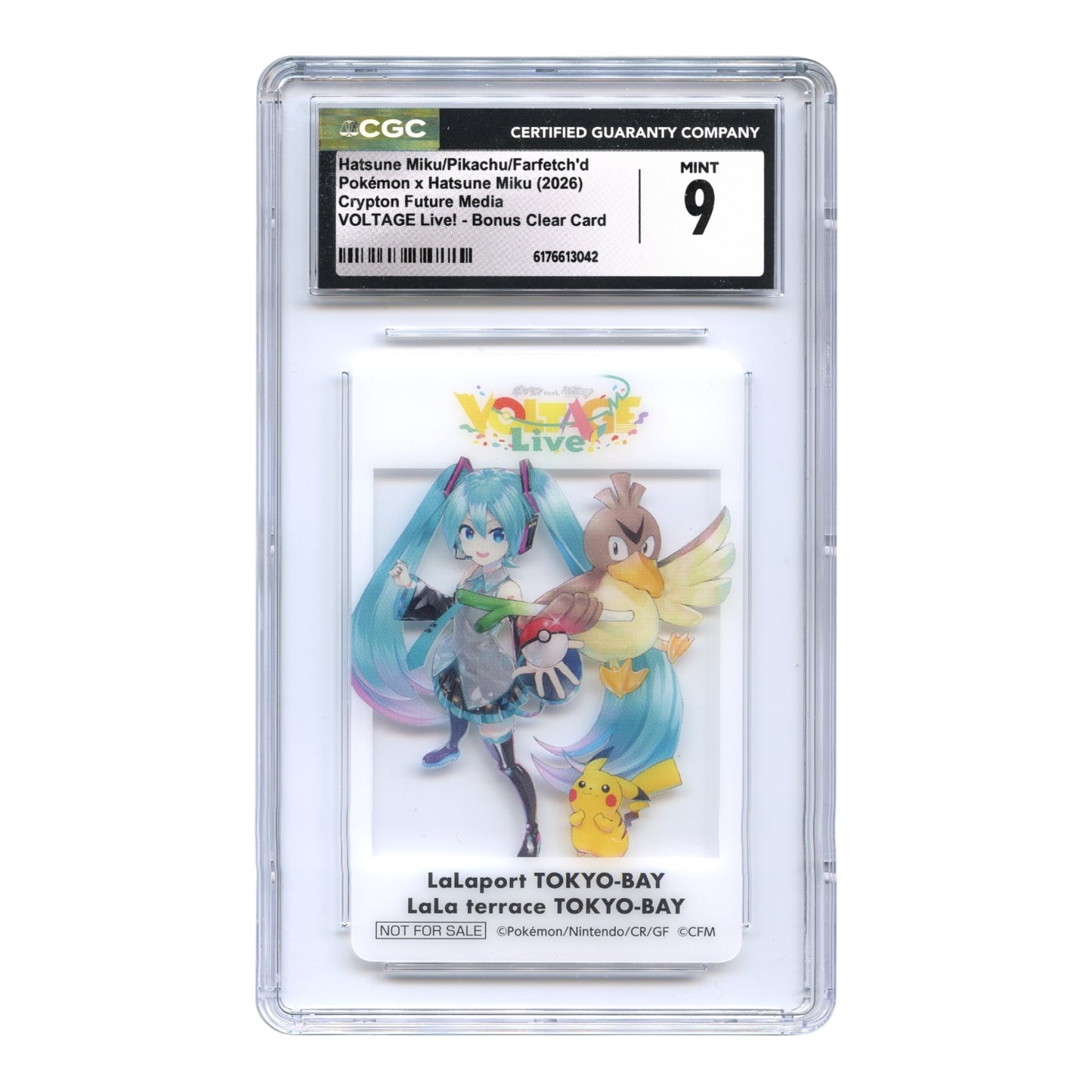 Hatsune Miku/Pikachu/Fartech'd 2026 Pokemon x Hatsune Miku Voltage Live! Promo CGC 9