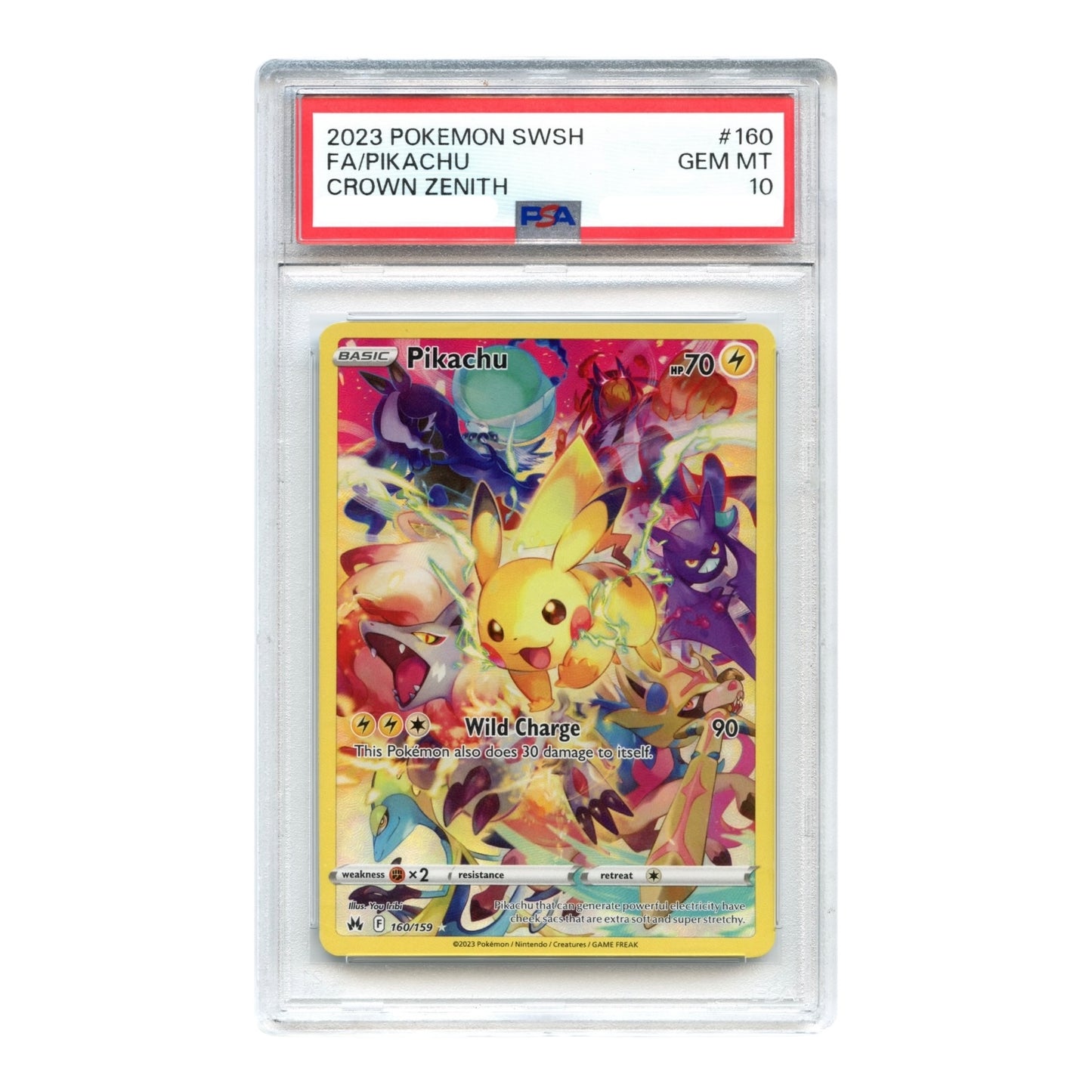 Pikachu 2023 Pokemon English Crown Zenith #160 PSA 10