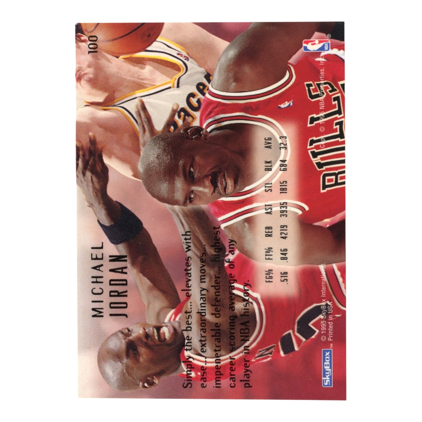 Michael Jordan 1995 Skybox Air Jordan Emotion #100
