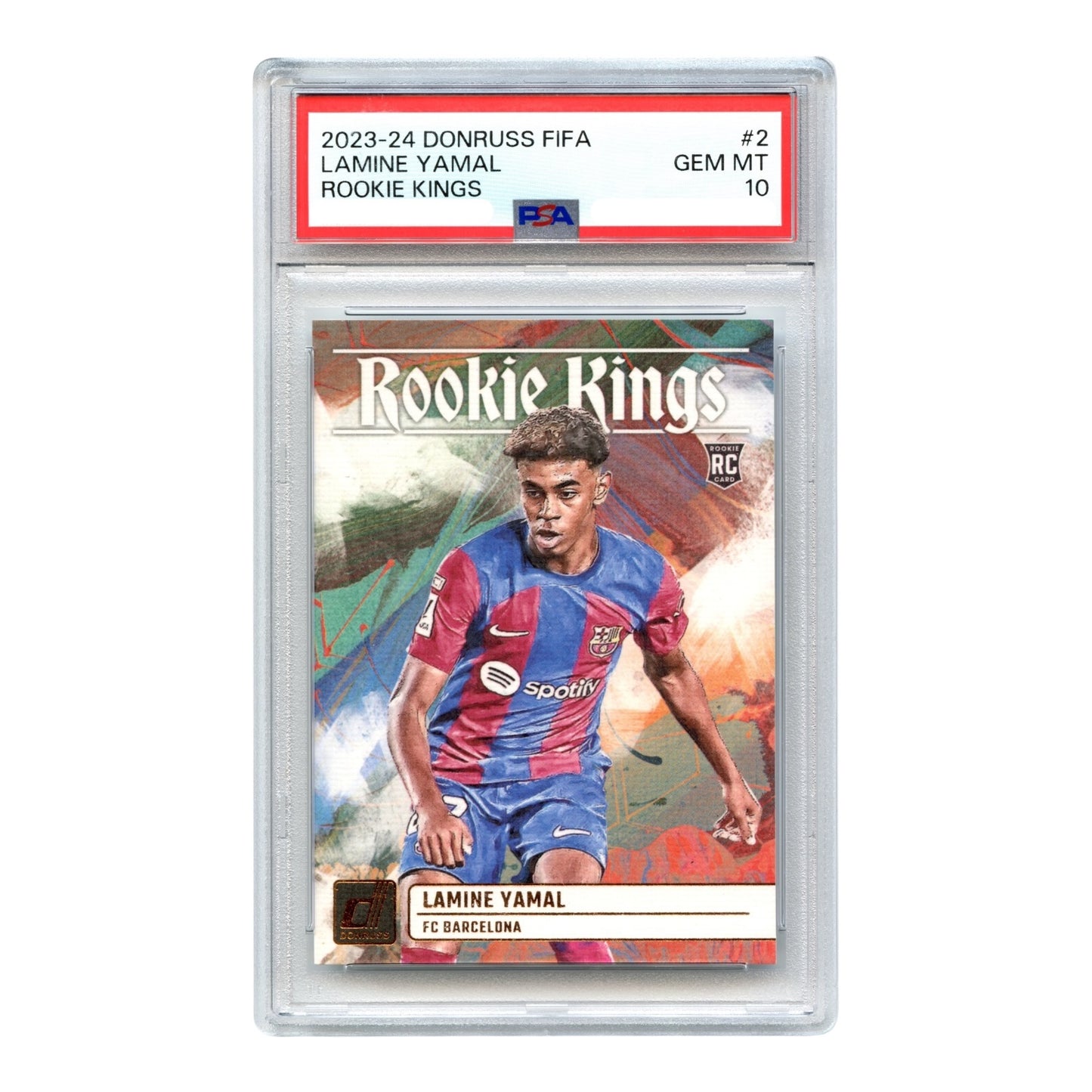 Lamine Yamal 2023-24 Panini Donruss FIFA Rookie Kings #2 PSA 10