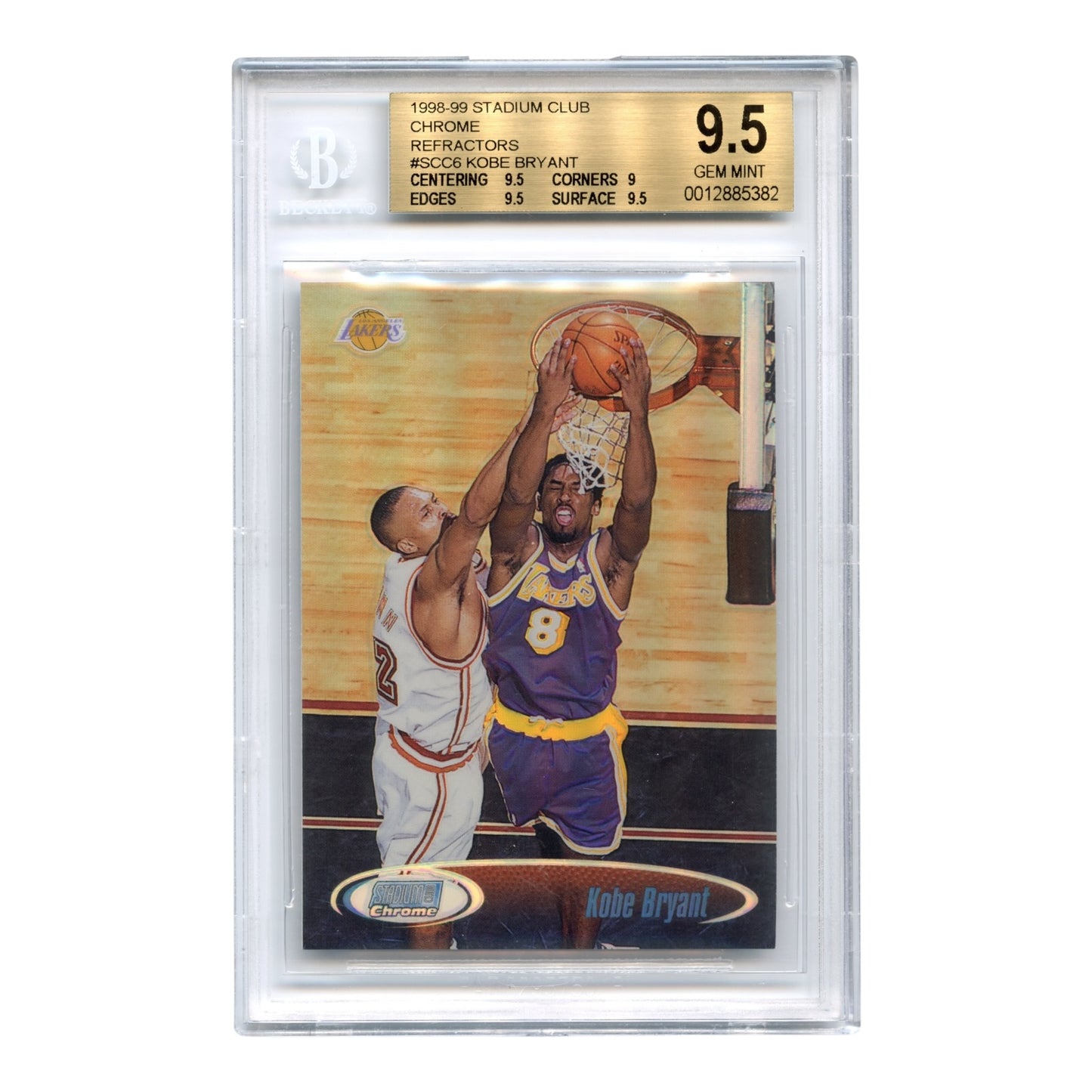 Kobe Bryant 1998-99 Topps Chrome Stadium Club Refractors #SCC6 BGS 9.5