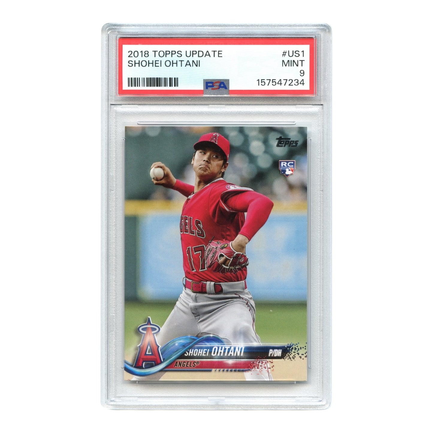Shohei Ohtani 2018 Topps Chrome Rookie RC Update Series #US1 PSA 9