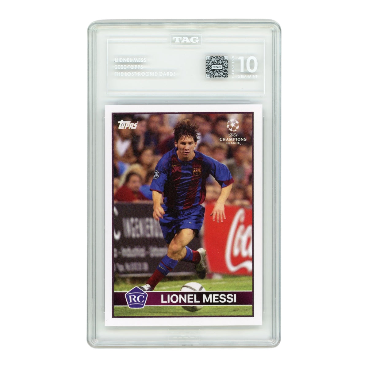 Lionel Messi 2020 Topps The Lost Rookie Card TAG 10