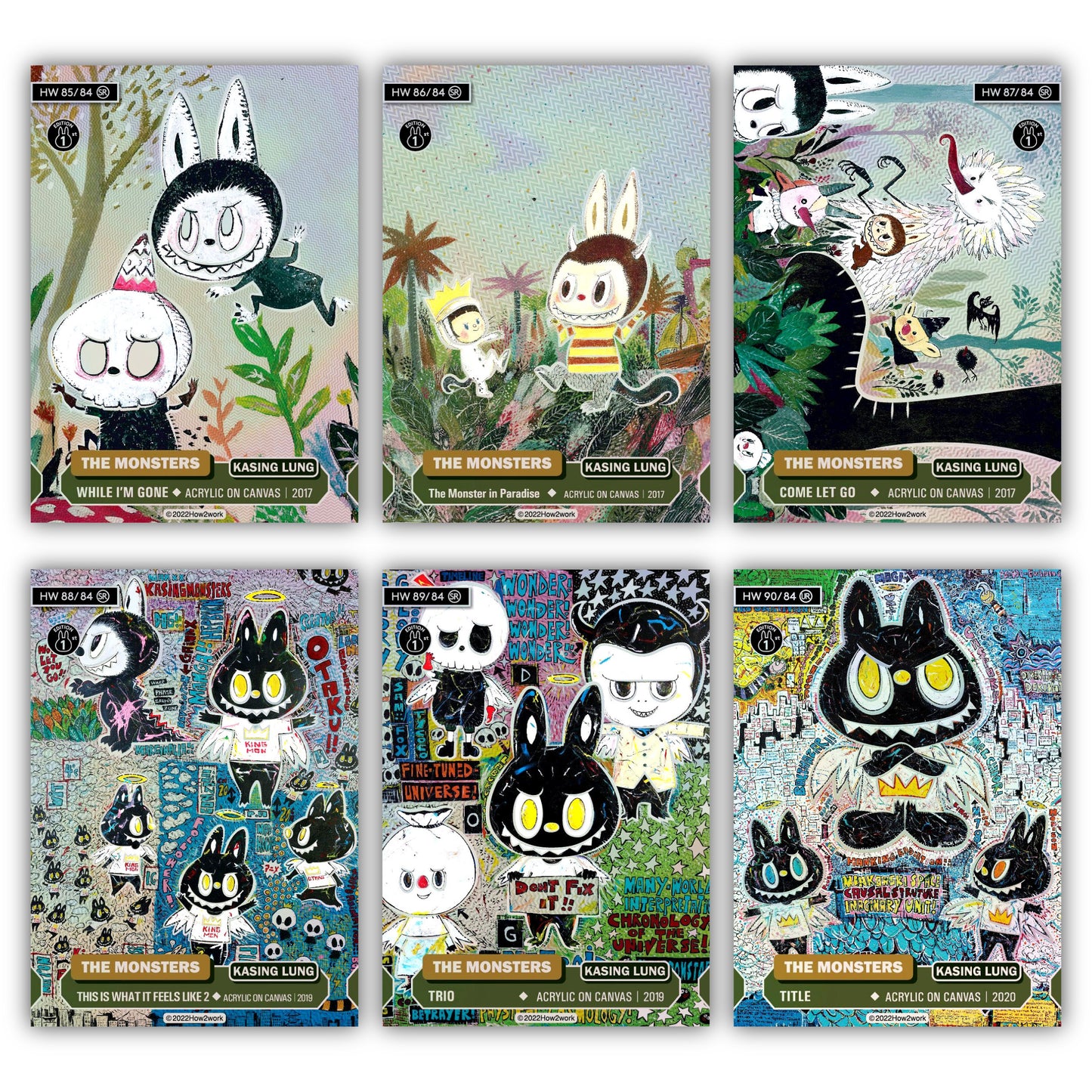 Labubu 2022 How2work The Monsters Series 1 Kashing Lung 1st Edition Collectible Trading Card Sealed Box