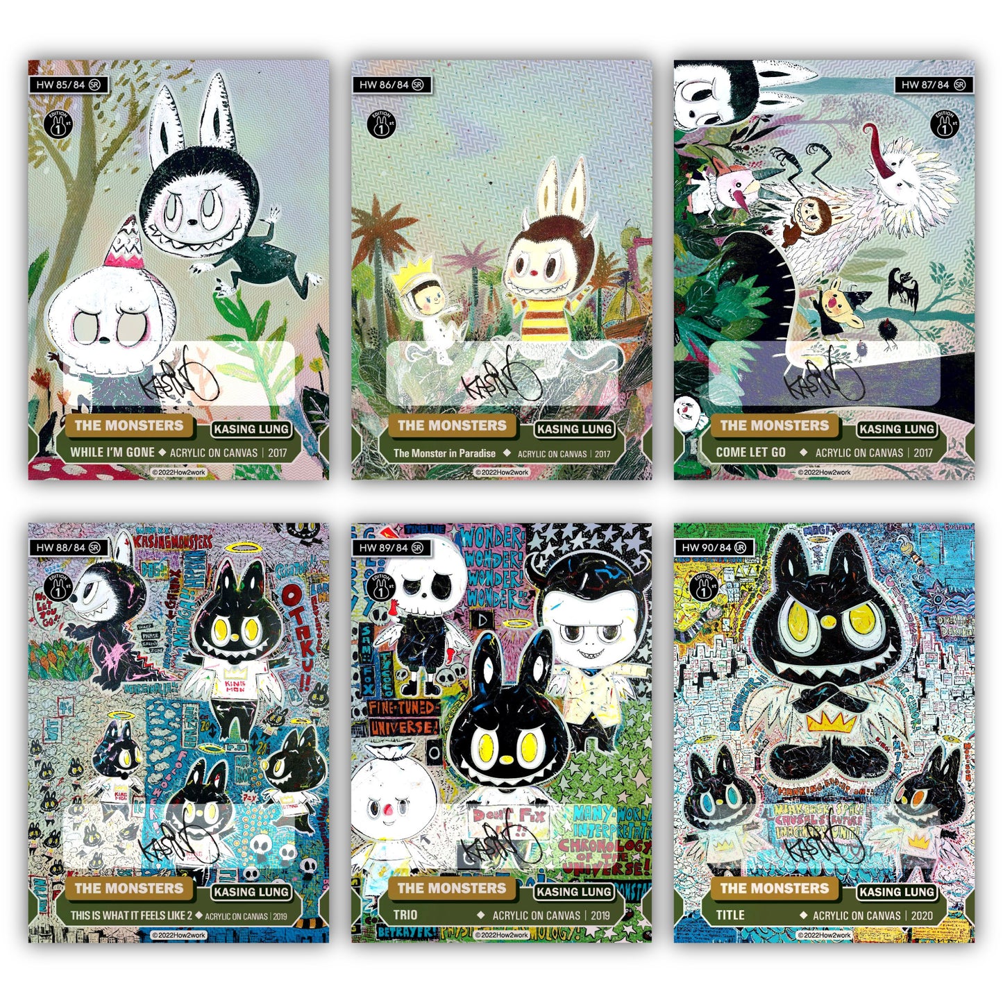 Labubu 2022 How2work The Monsters Series 1 Kashing Lung 1st Edition Collectible Trading Card Sealed Box