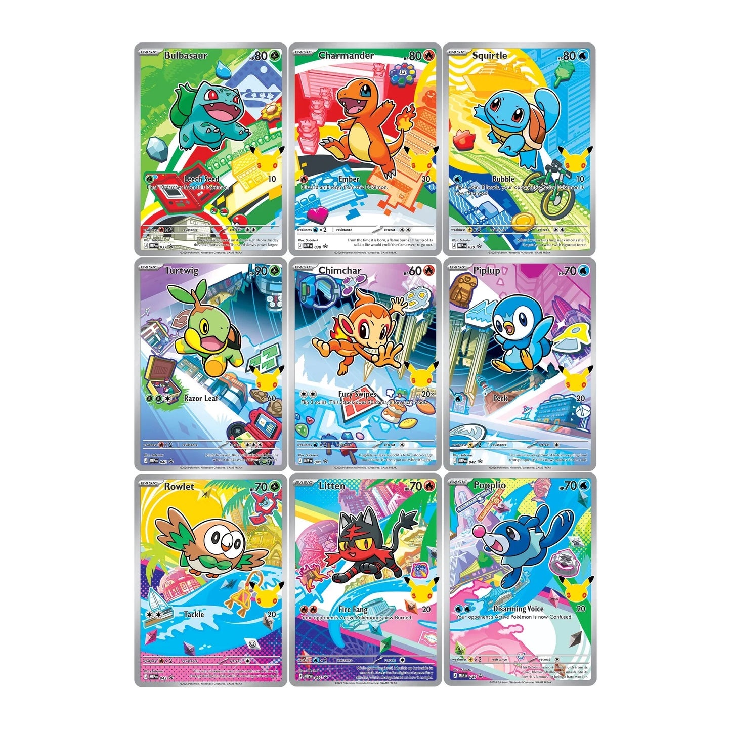 POKEMON English First Partner Illustration Collection - Series 1 (30th Anniversary)