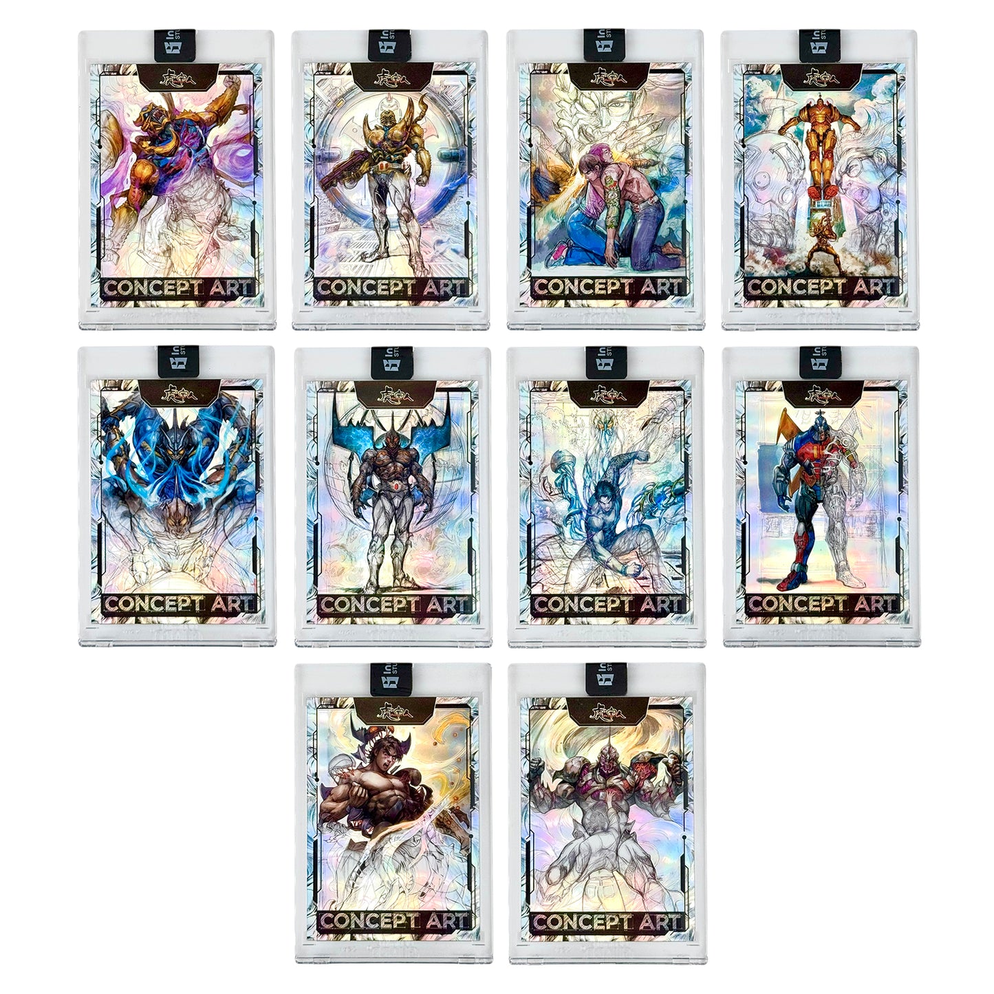 Set of 10 虎甲人 2024 Inno Forge Studio Armour Man Concept Art FULL SET