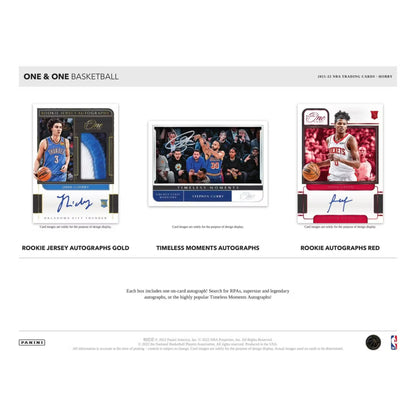 2021-22 Panini One and One Basketball 1st Off The Line FOTL Hobby Box