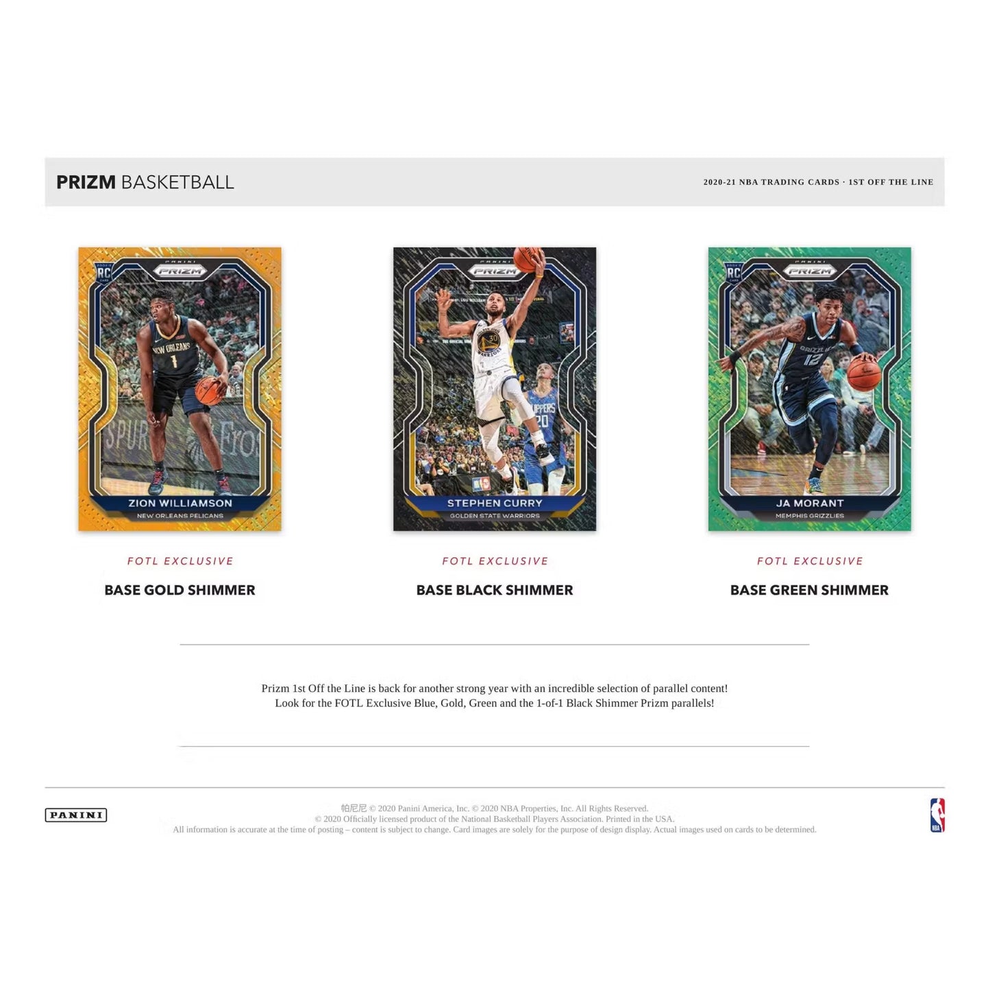 2020-21 Panini Prizm Basketball 1st Off The Line FOTL Hobby Box