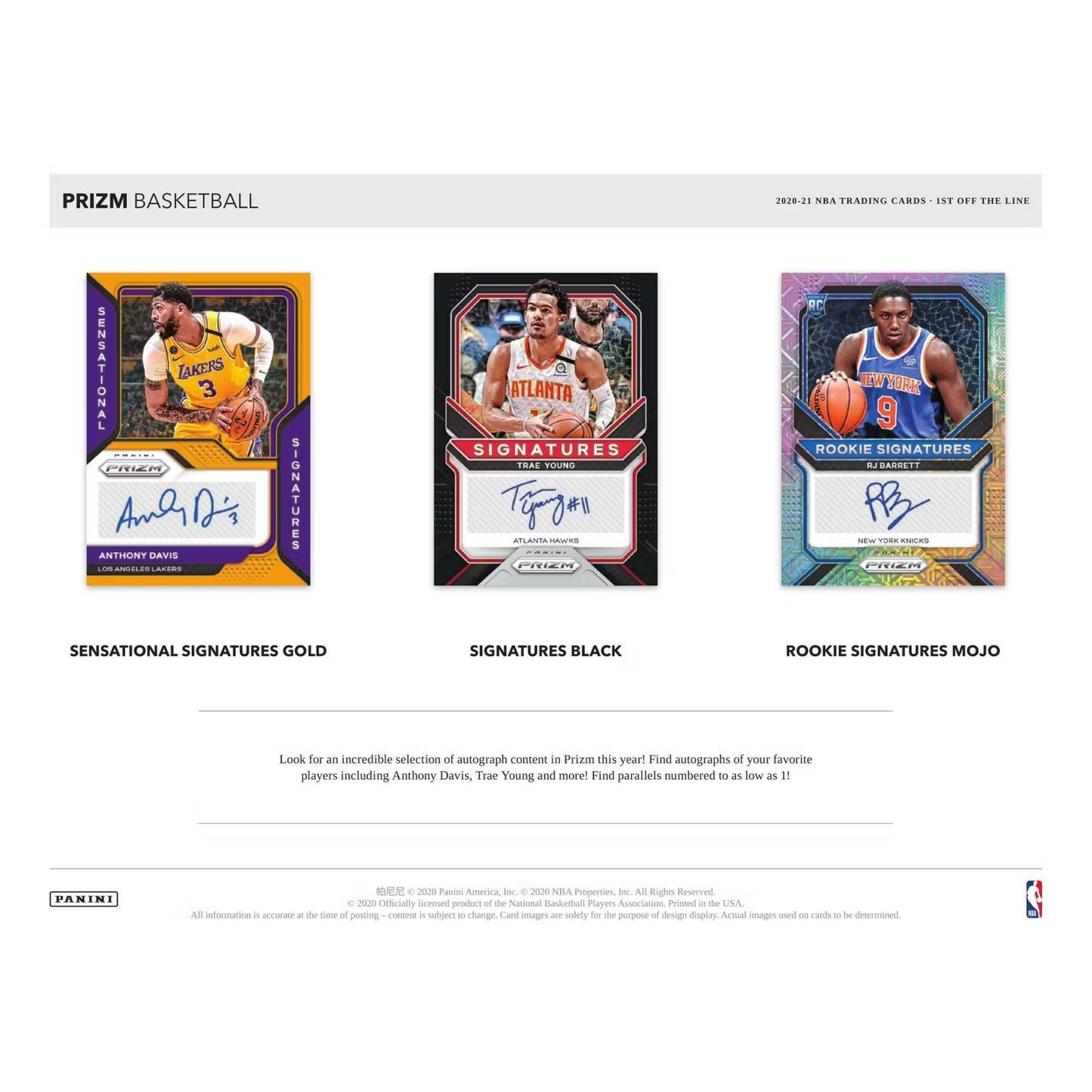 2020-21 Panini Prizm Basketball 1st Off The Line FOTL Hobby Box