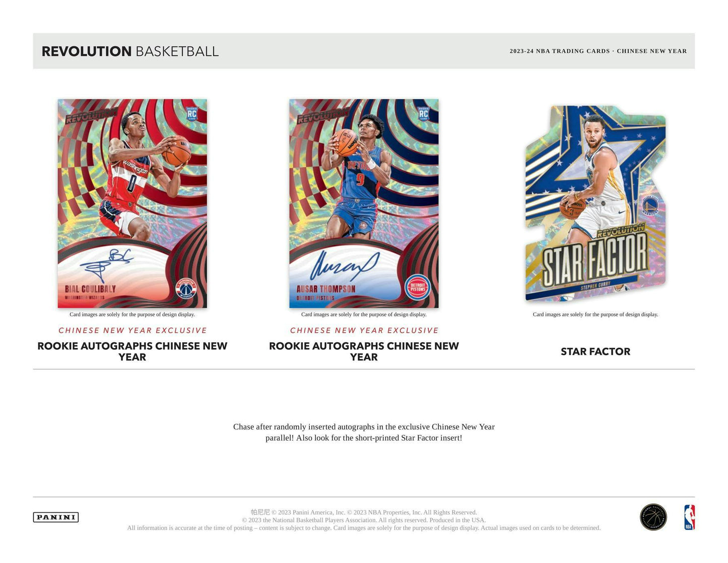 2023-24 Panini Revolution CNY NBA Trading Cards